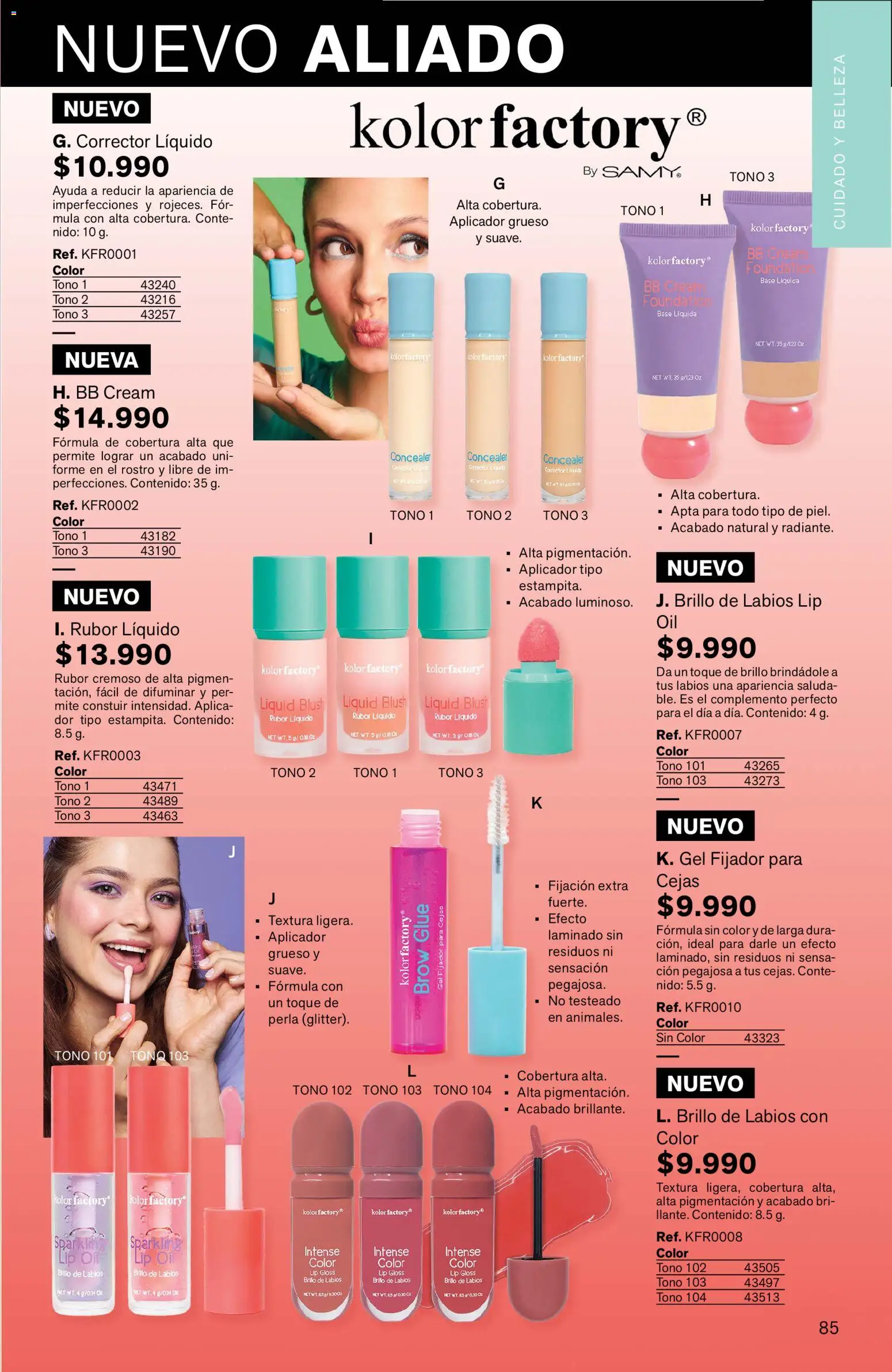Leonisa revista - valida desde el 15.05.2026 | Página: 85 | Productos: Fijador, Rubor, Brillo, Corrector