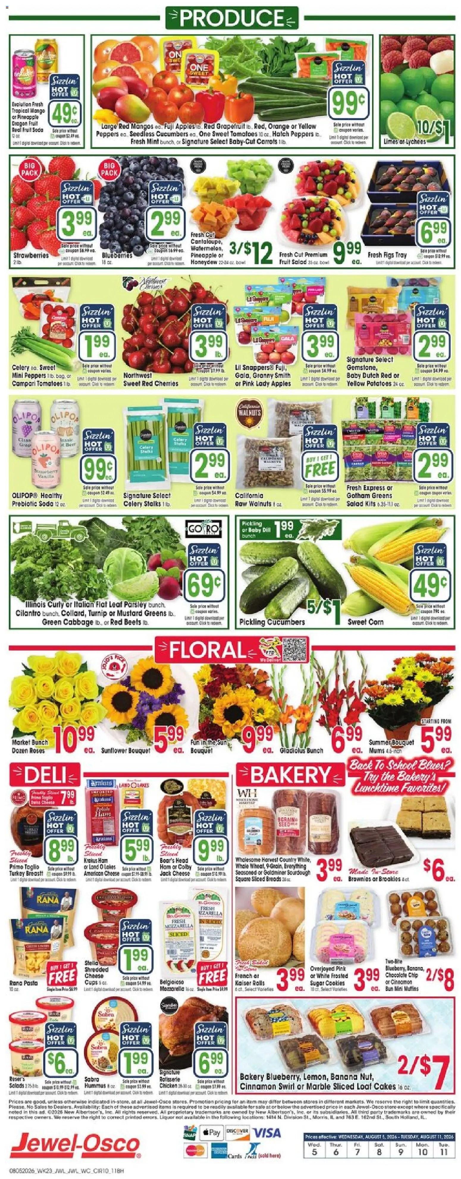Jewel Osco Weekly Ad - valid from 08/05/2026 | Page: 10 | Products: Corn, Cheese, Mango, Parsley