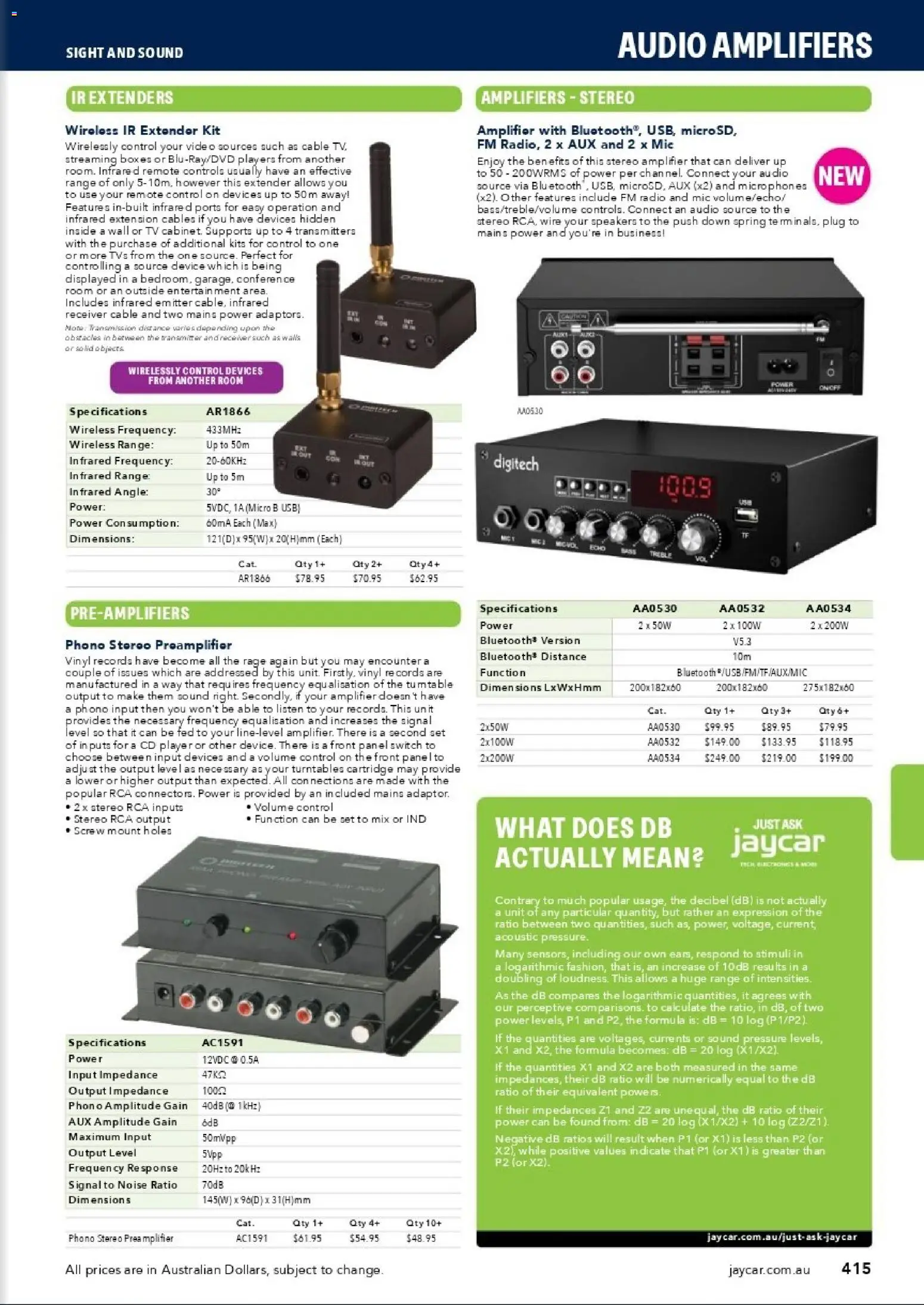 Jaycar catalogue - valid from 31/08/2026 | Page: 413 | Products: Trout, Amplifier, Device, Audio