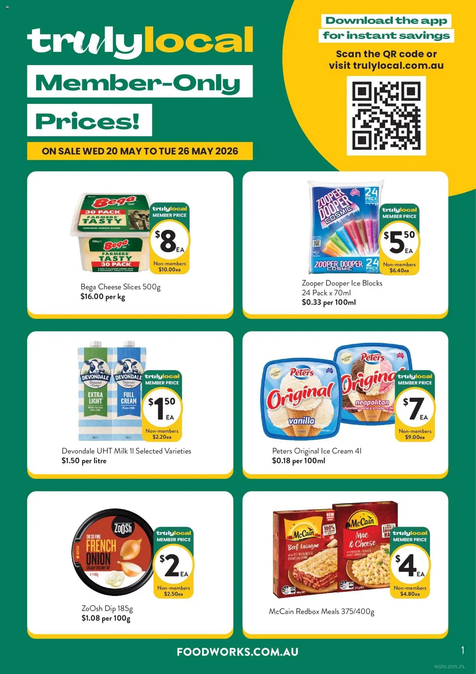 Foodworks catalogue - valid from 20.05.2026 | Page: 1 | Products: Light, Milk, Cheese, Cream