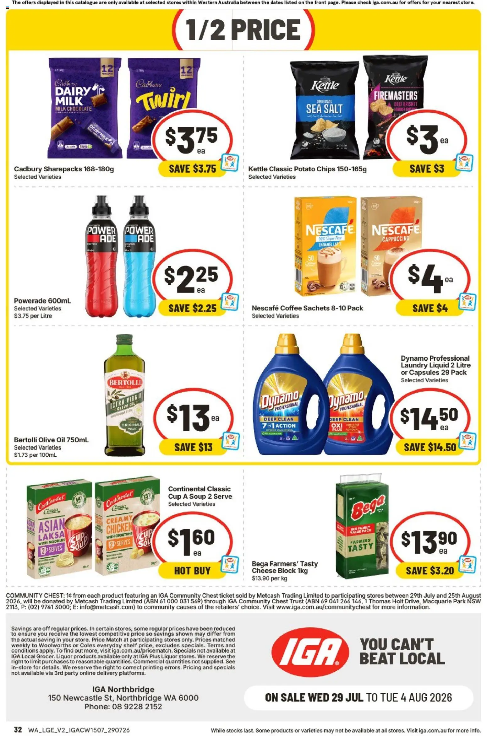 IGA catalogue - valid from 29/07/2026 | Page: 2 | Products: Dairy, Noodles, Olive oil, Nescafe