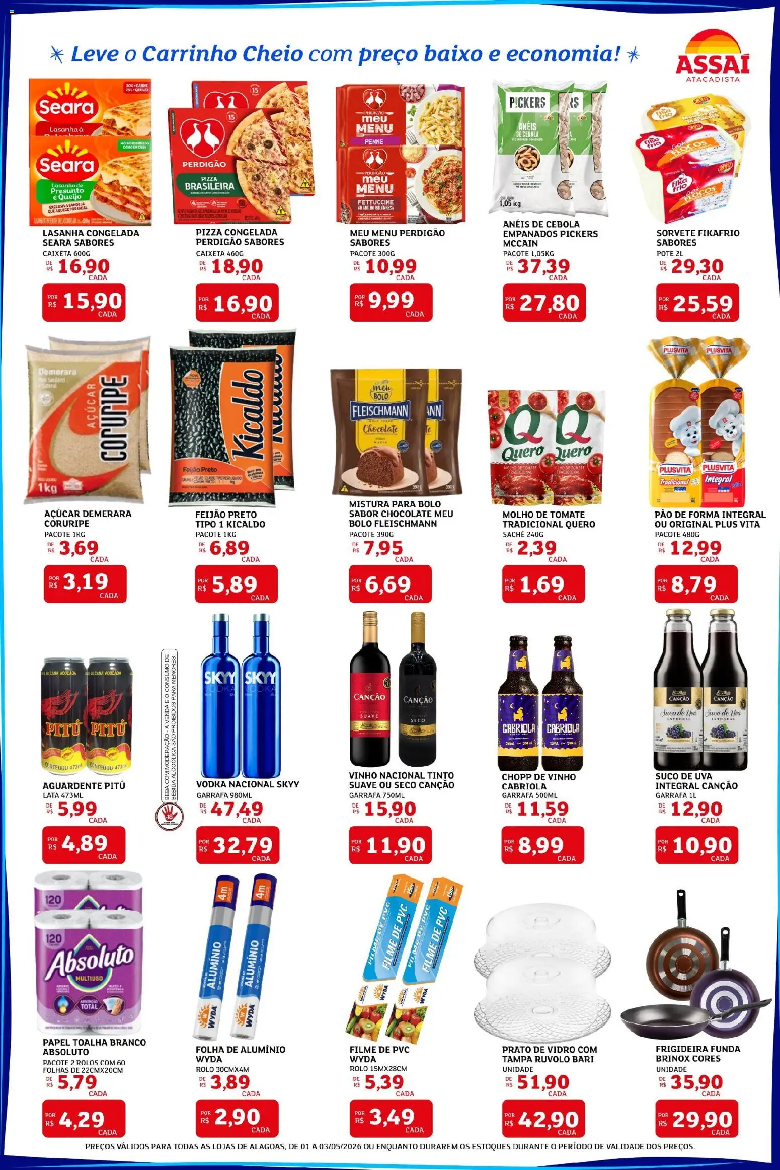 Assaí Atacadista Folheto - válido de 01.05.2026 | Página: 2 | Produtos: Feijão, Chocolate, Carrinho, Sorvete