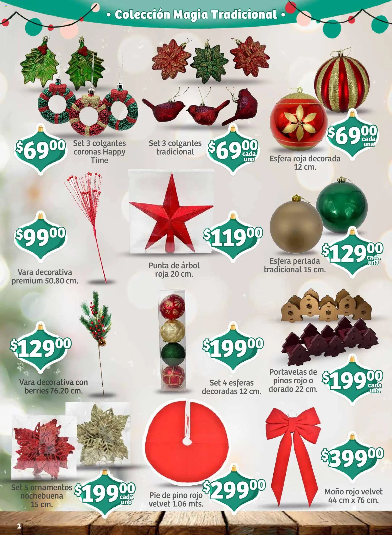 Nuevas ofertas de Soriana válidas en toda la República Mexicana desde el 30/09/2026. ¡Encuentra las mejores ofertas en Soriana folleto Decoración de Navidad Mercado! | Página: 2