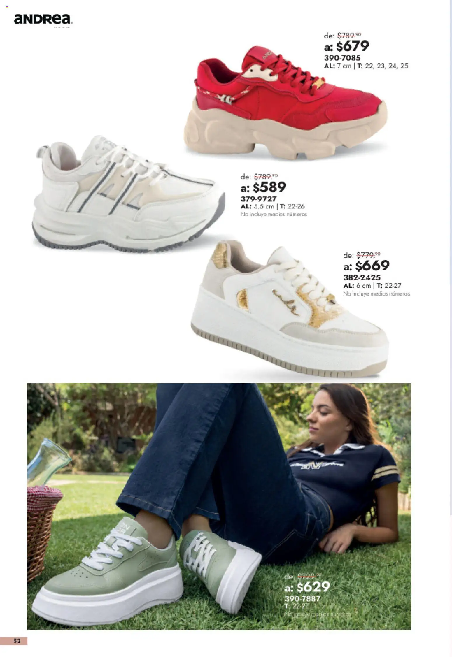Nuevas ofertas de Andrea válidas en toda la República Mexicana desde el 26/07/2026. ¡Encuentra las mejores ofertas en Andrea catálogo Outlet! | Página: 52
