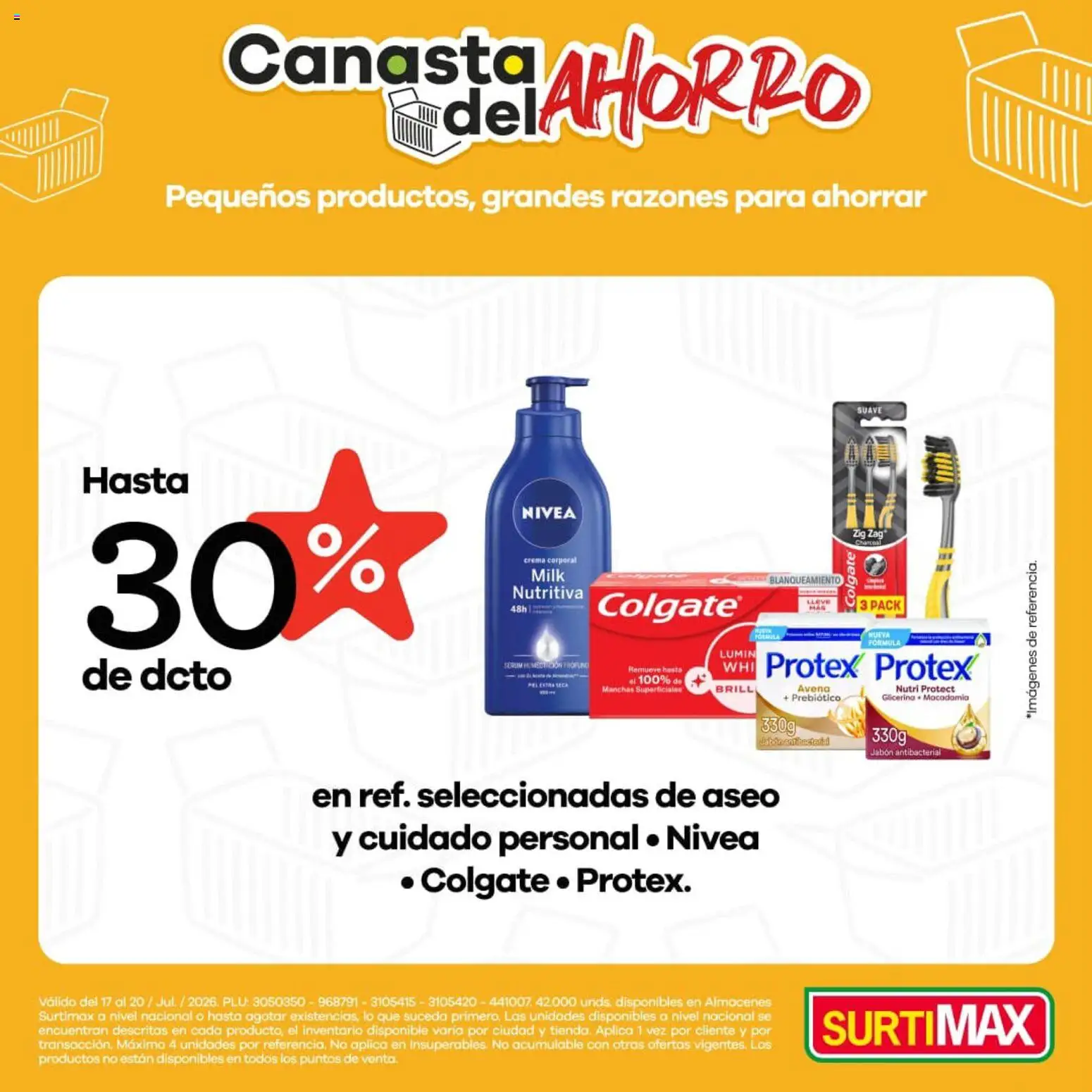 Surtimax revista - valida desde el 17/07/2026 | Página: 1 | Productos: Crema, Avena, Jabón