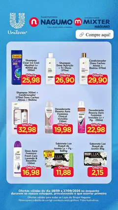 Nagumo ofertas Unilever - Pré-Visualização do folheto da loja Nagumo, válido de 18/09/2026
