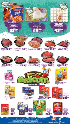 Vista previa de S-Mart folleto Ofertas de feria Chihuahua, nuevo folleto de la tienda, válido en México a partir del 25/08/2026 | Página: 2 | Productos: Pollo, Atún, Cerdo, Arroz