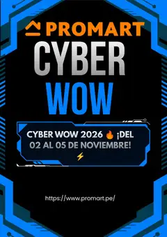 Vista previa de folleto Promart Cyber Wow Aviso de la Promart válido desde 27/10/2026