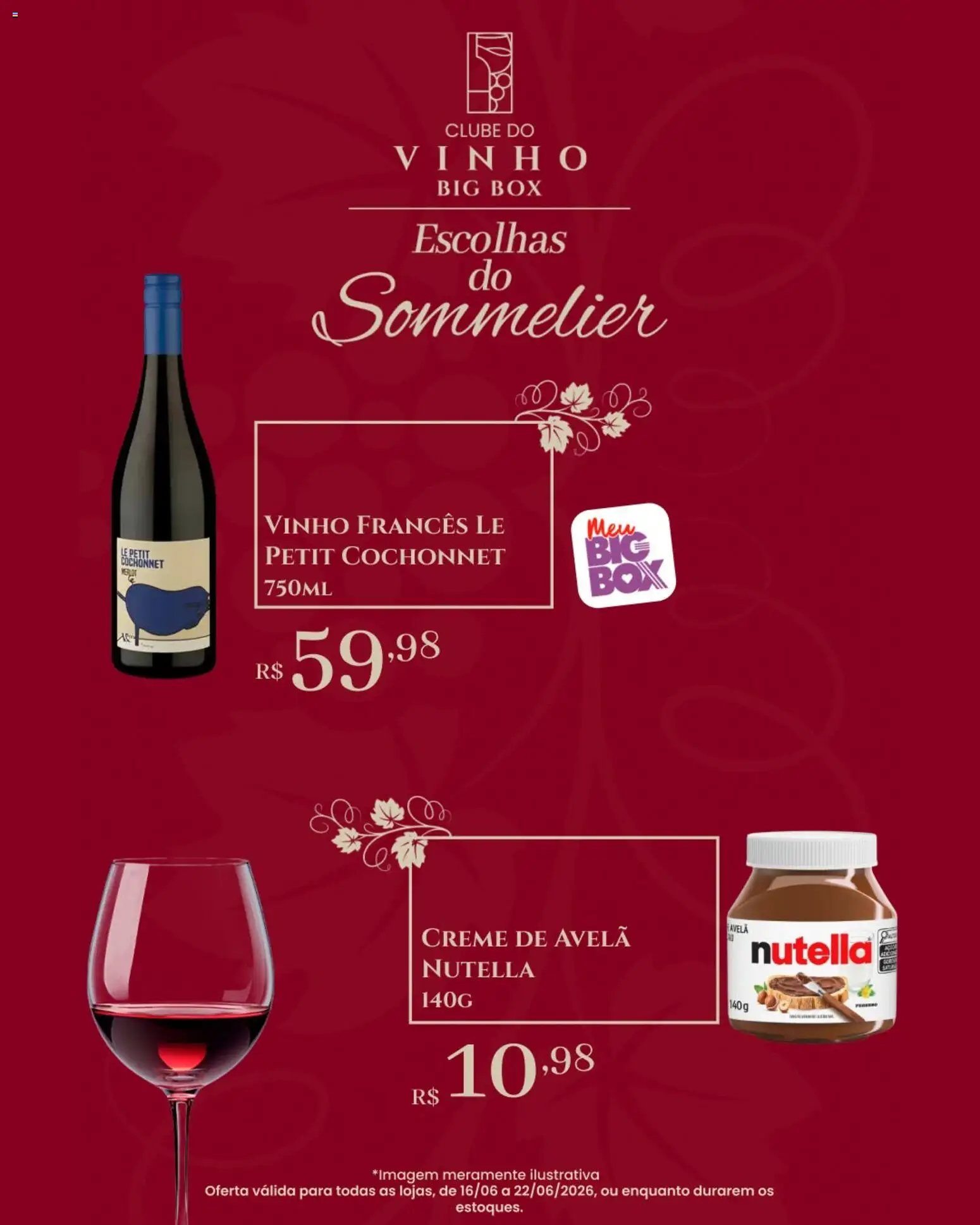 Big Box Folheto - válido de 16.06.2026 | Página: 8 | Produtos: Vinho, Creme, Creme de avelã, Avelã