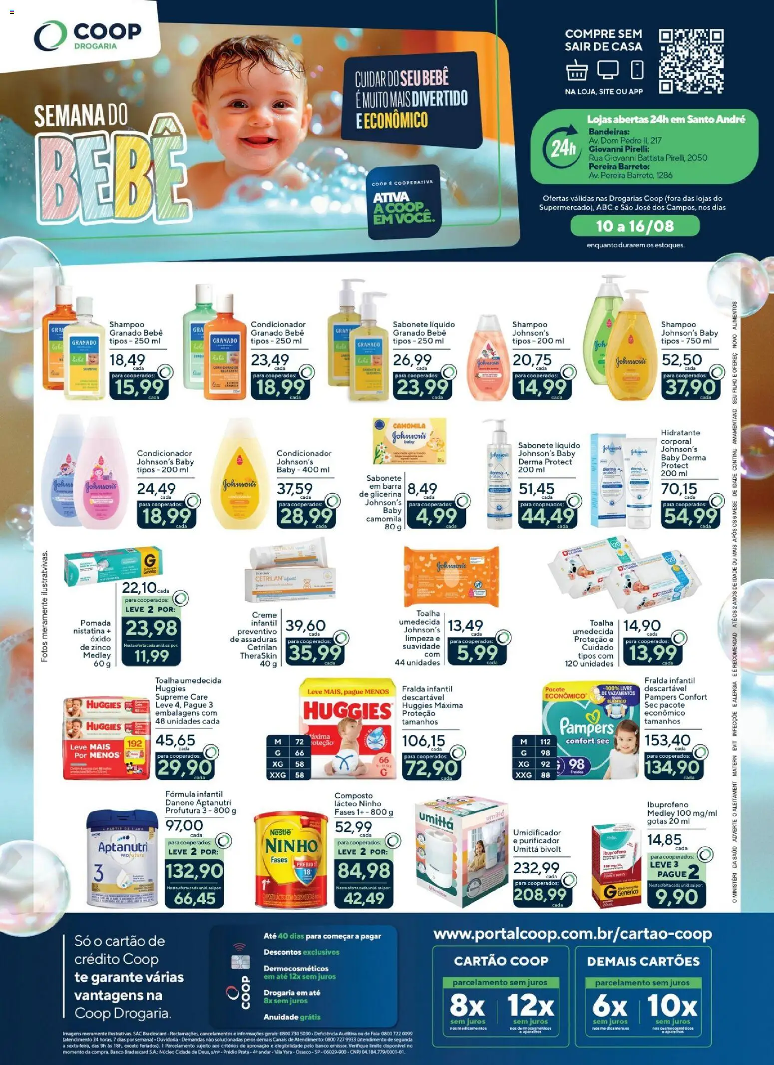Coop Folheto - válido de 10/08/2026 | Página: 1 | Produtos: Pampers, Condicionador, Umidificador, Pirelli