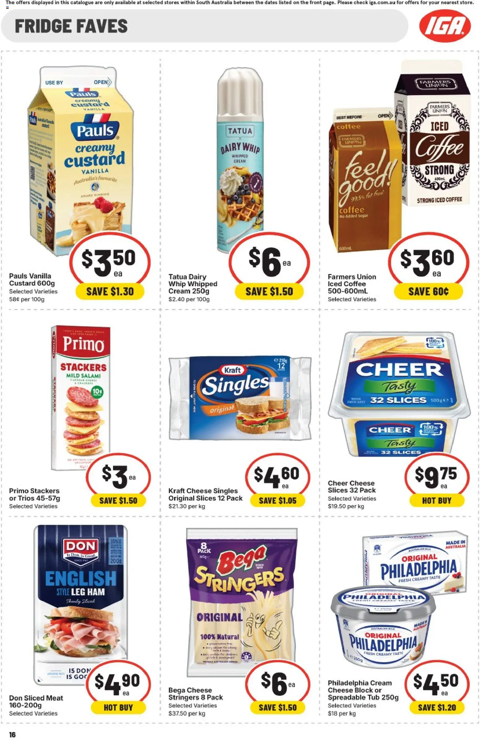 IGA catalogue - valid from 08/07/2026 | Page: 12 | Products: Milk, Cheese, Salami, Ham