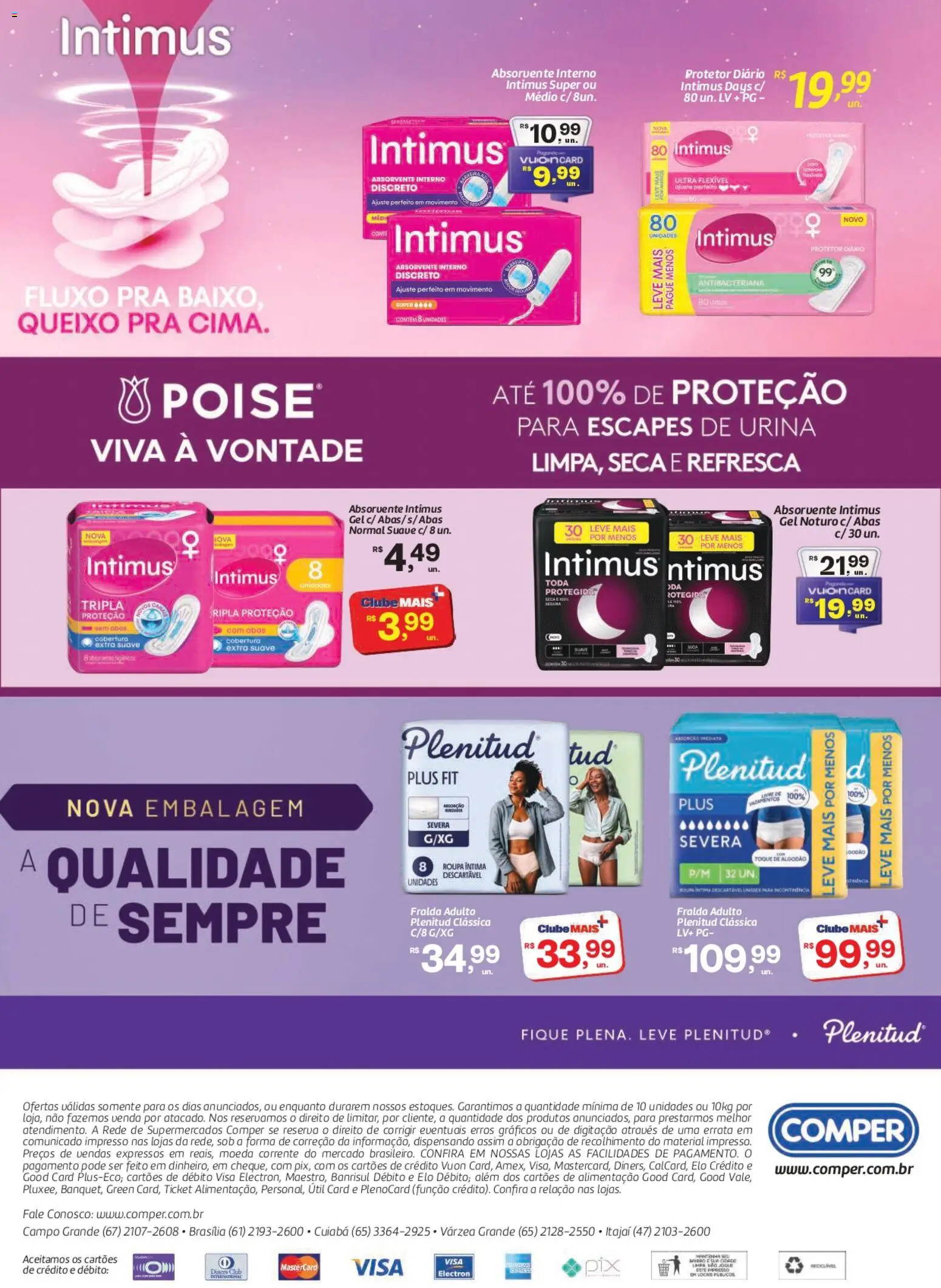 Comper Folheto - válido de 18/08/2026 | Página: 2 | Produtos: Algodão, Absorvente interno, Absorvente