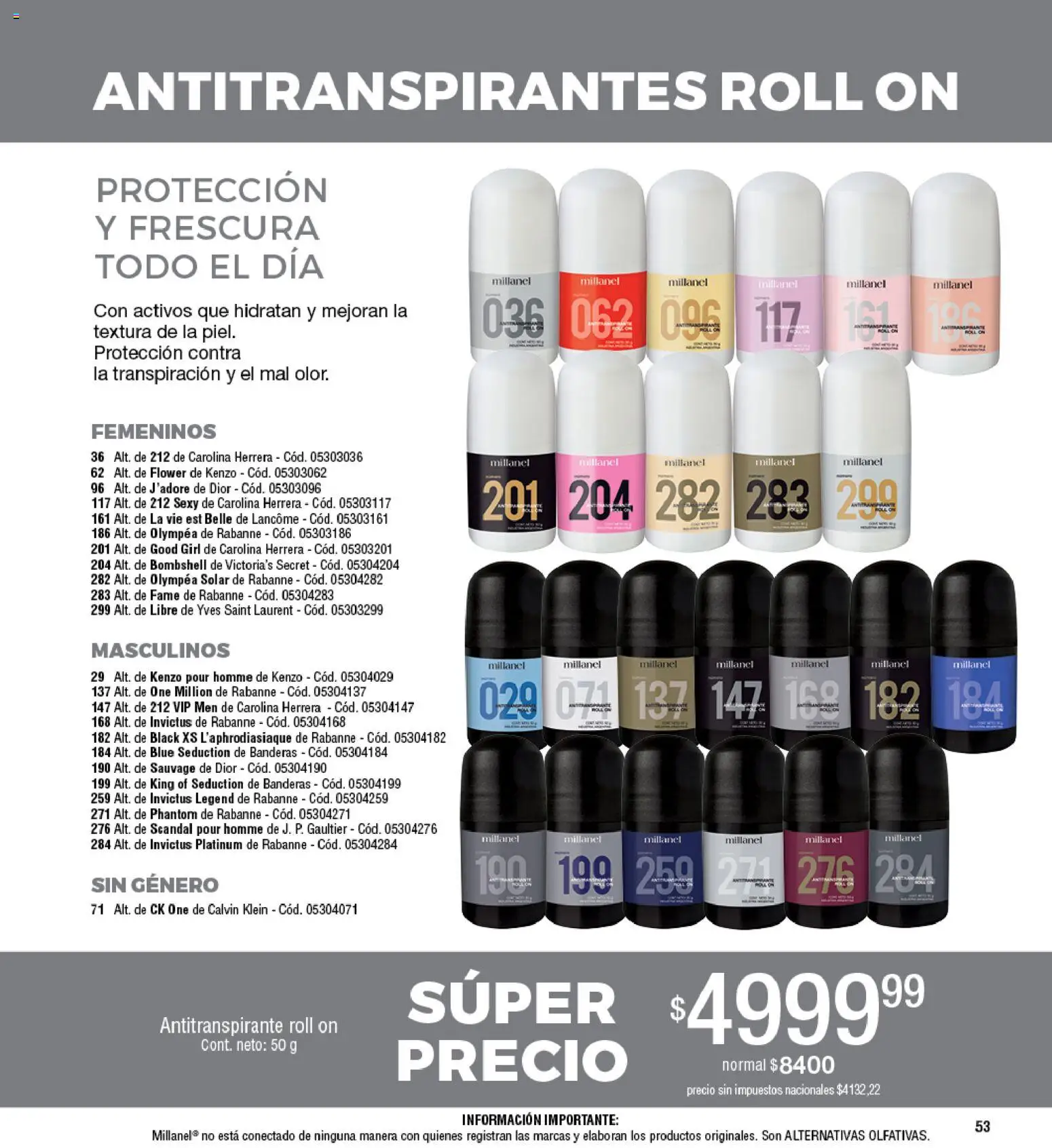 Millanel - Catálogo │ válido desde el 30/03/2026 | Página: 53 | Productos: Antitranspirante