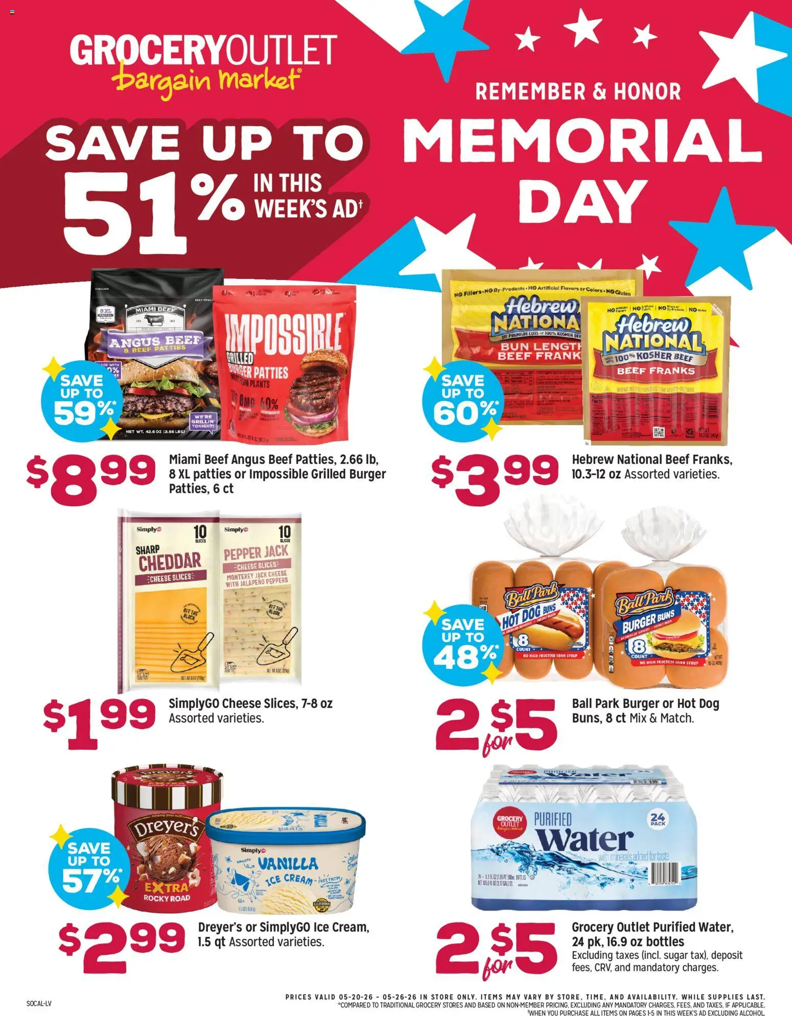 Grocery Outlet Weekly Ad - CA - valid from 20.05.2026 | Page: 1 | Products: Jalapeno peppers, Cream, Sugar, Pepper