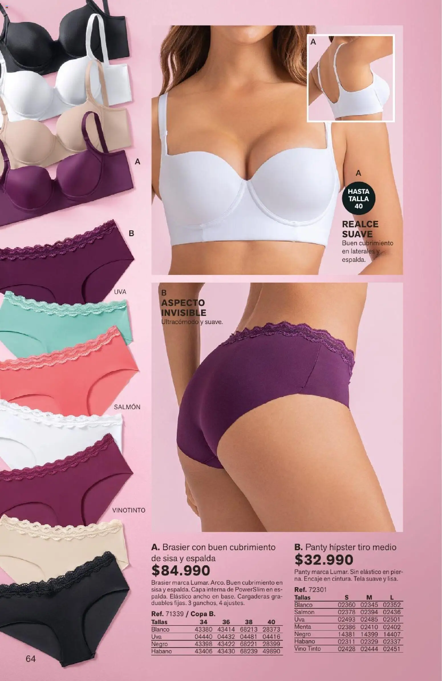 Leonisa revista - valida desde el 04/08/2026 | Página: 64 | Productos: Brazo de reina, Brasier, Vino