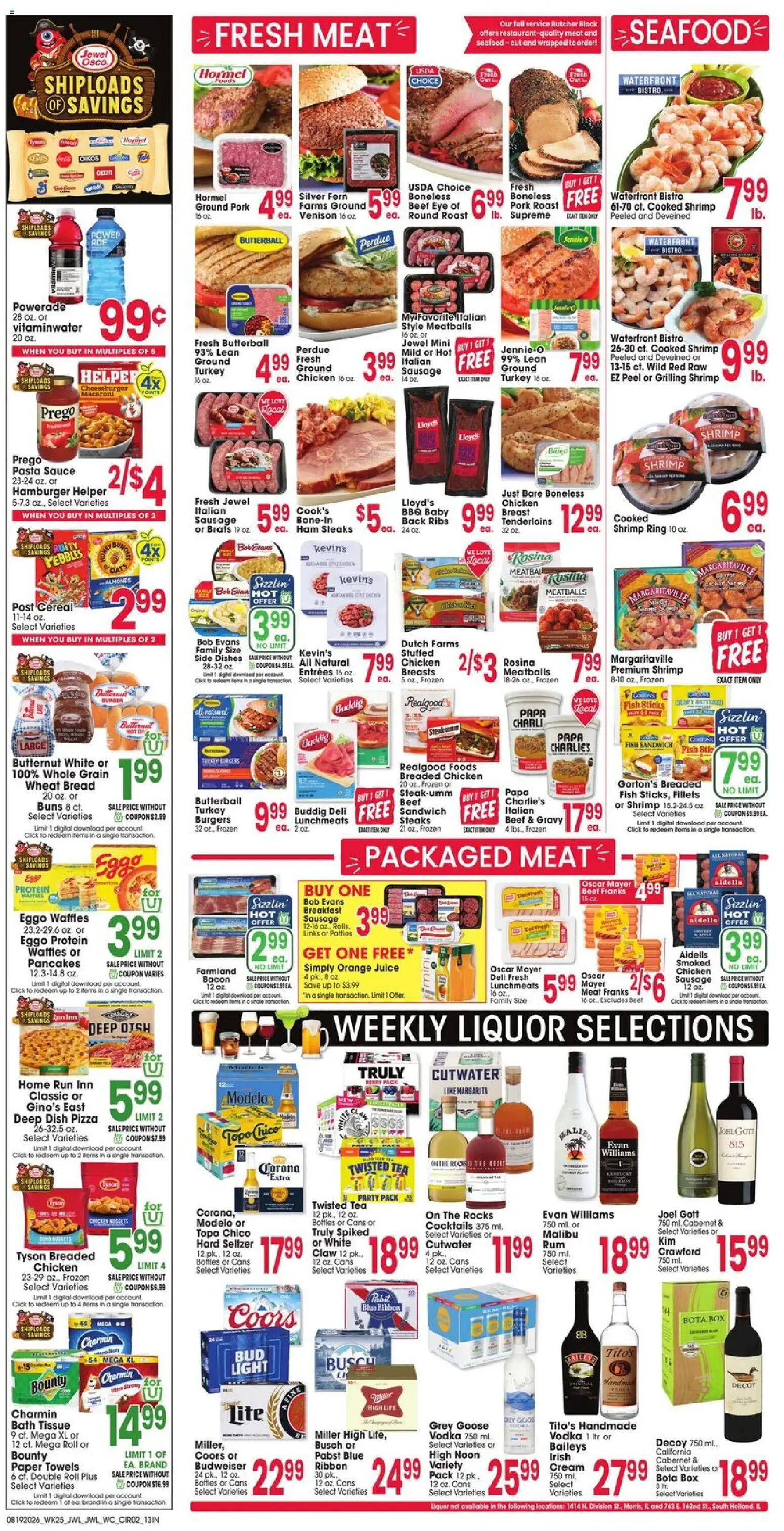 Jewel Osco Weekly Ad - IN - valid from 08/19/2026 | Page: 2 | Products: Pizza, Beef, Lime, Paper towels