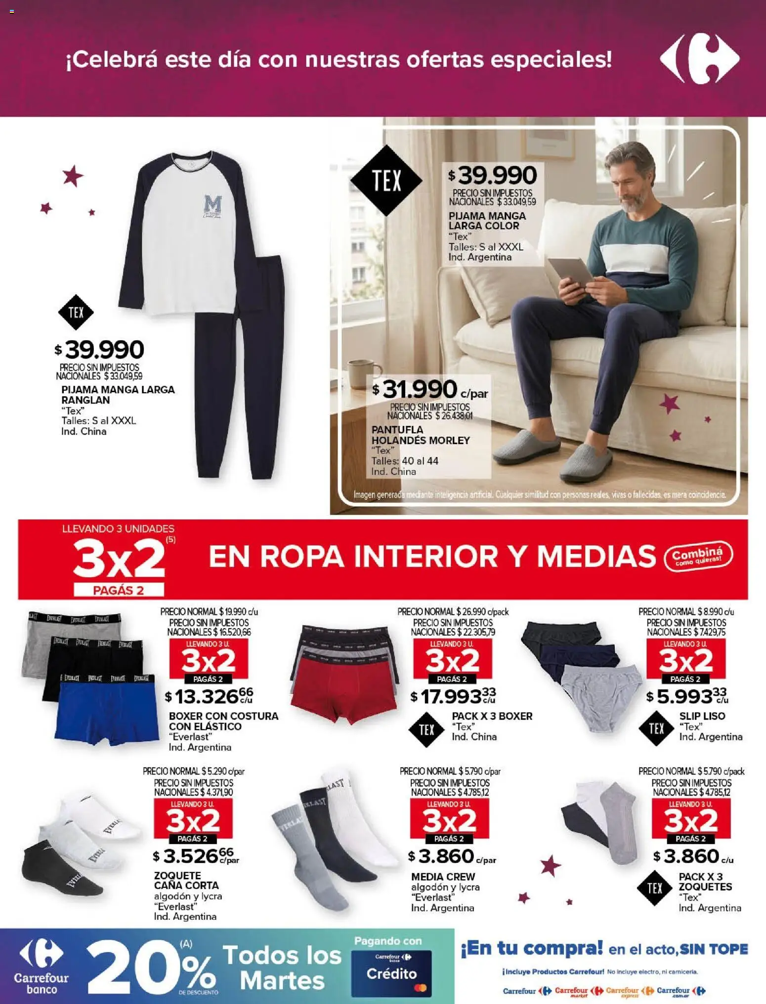 Carrefour - Feliz día Papás │ válido desde el 12.06.2026 | Página: 3 | Productos: Manga, Ropa, Ropa interior, Pijama