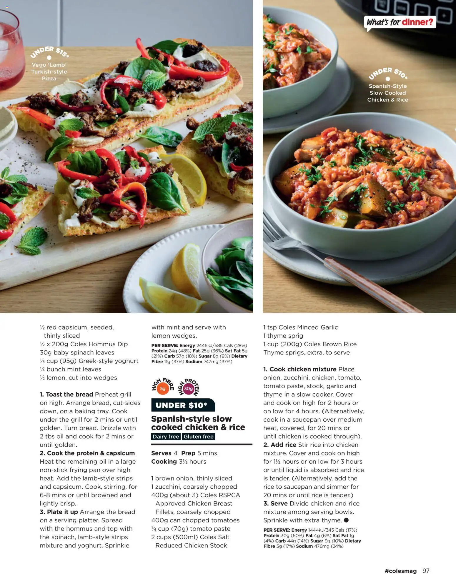Coles catalogue - valid from 01/07/2026 | Page: 97 | Products: Pizza, Chicken, Rice, Lemon