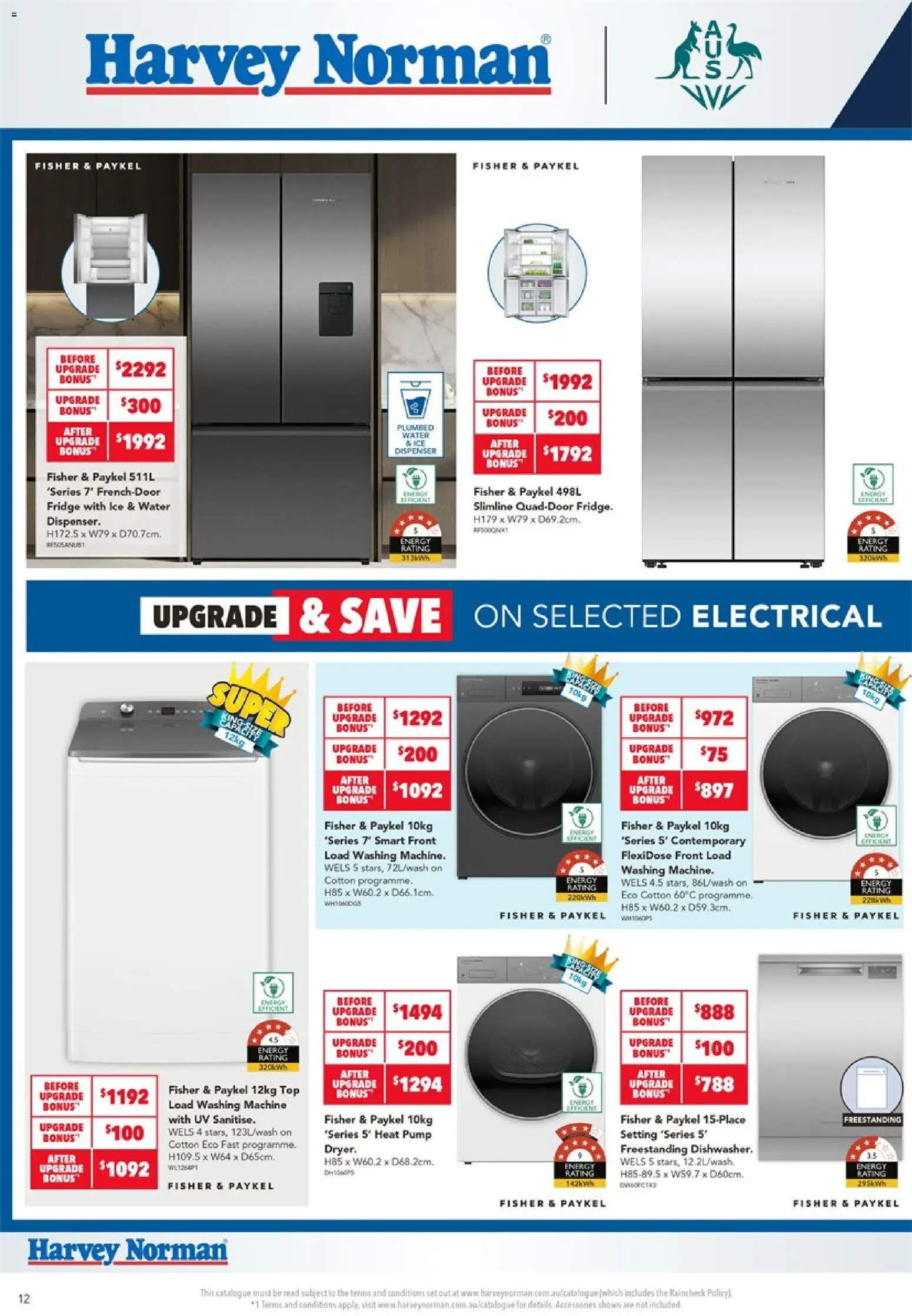 Harvey Norman catalogue - valid from 23/07/2026 | Page: 12 | Products: Water, Accessories, Fridge, Washing machine