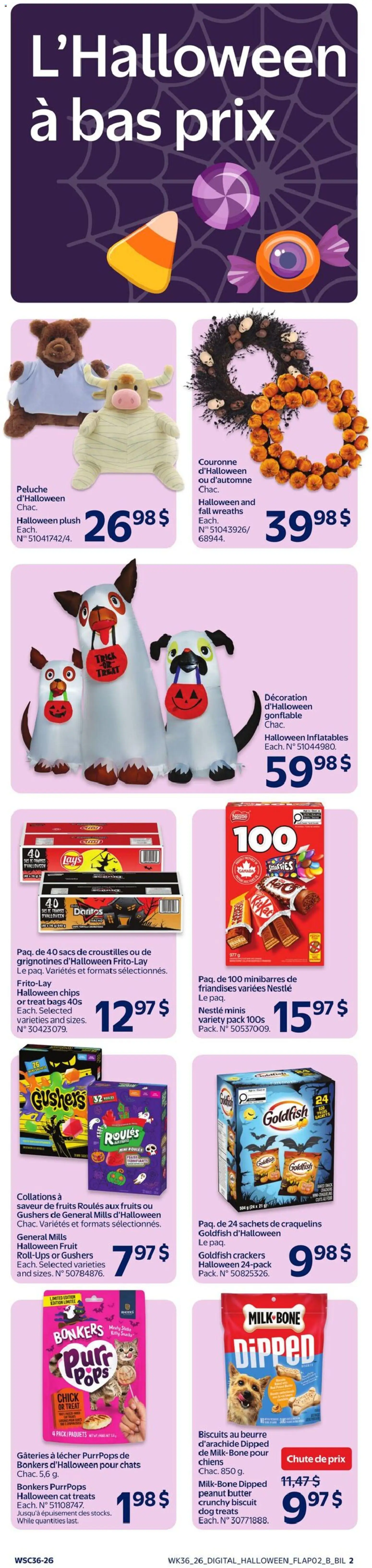 Walmart flyer valid from Oct 1, 2026 | Page: 4 | Products: Sachets, Wreaths, Biscuits, Snacks