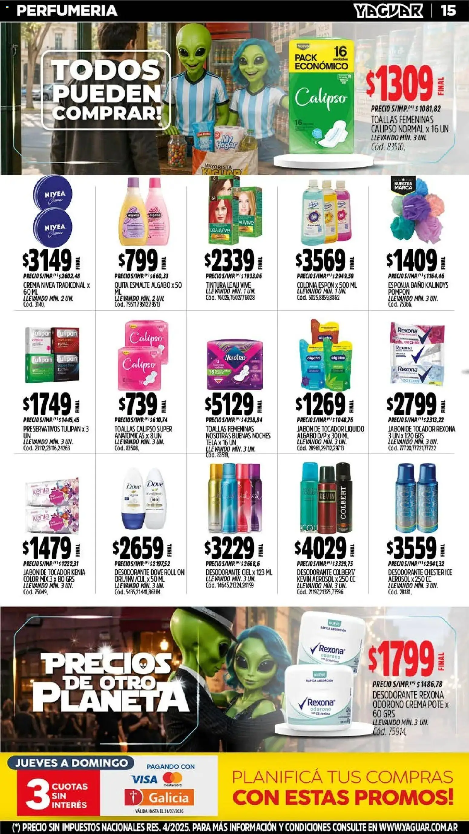Yaguar - Oferta Semanal General Roca │ válido desde el 06/07/2026 | Página: 18 | Productos: Toallas, Tintura, Desodorante, Crema