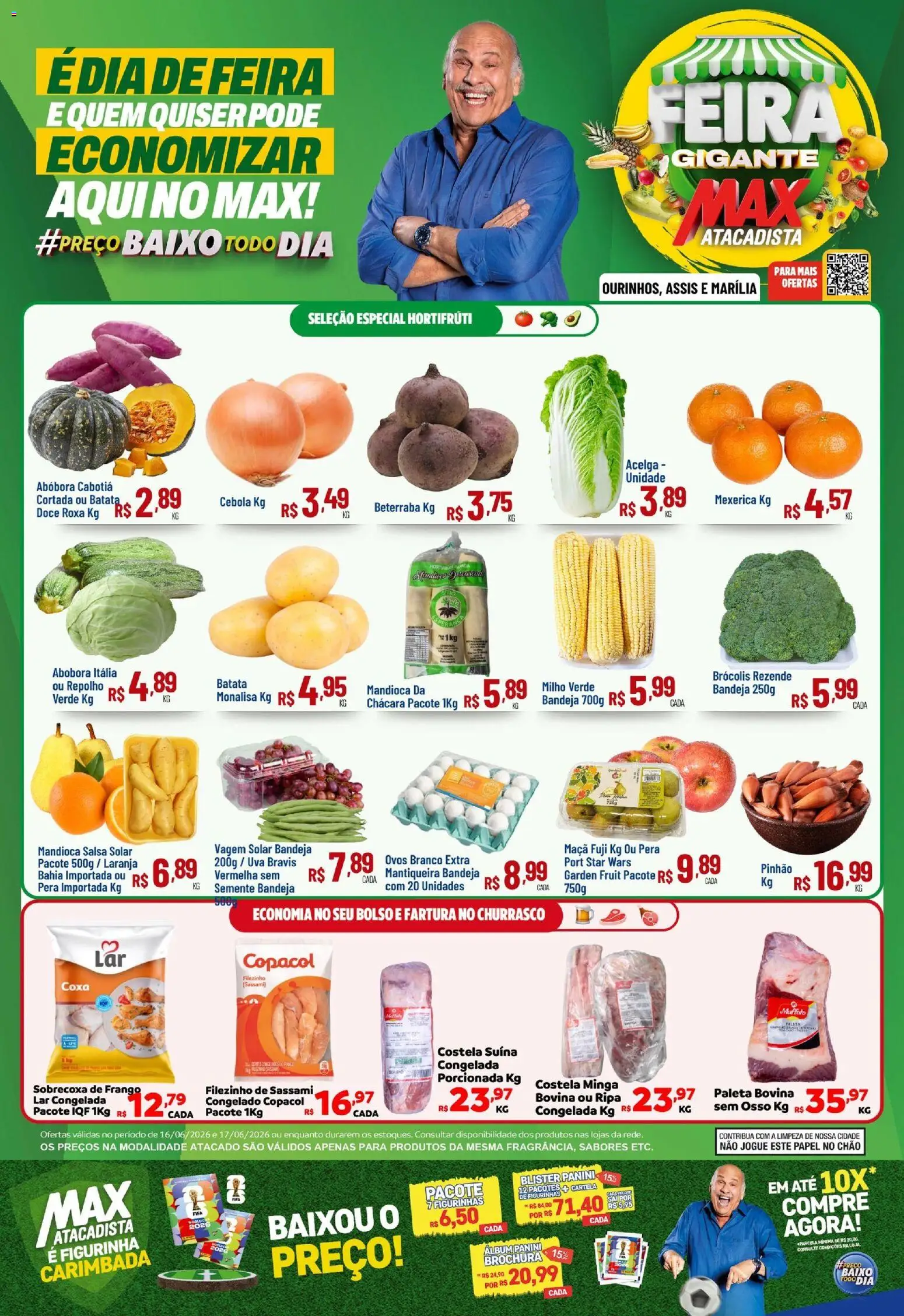 Max Atacadista Folheto - válido de 16.06.2026 | Página: 1 | Produtos: Pera, Cebola, Baixo, Bandeja