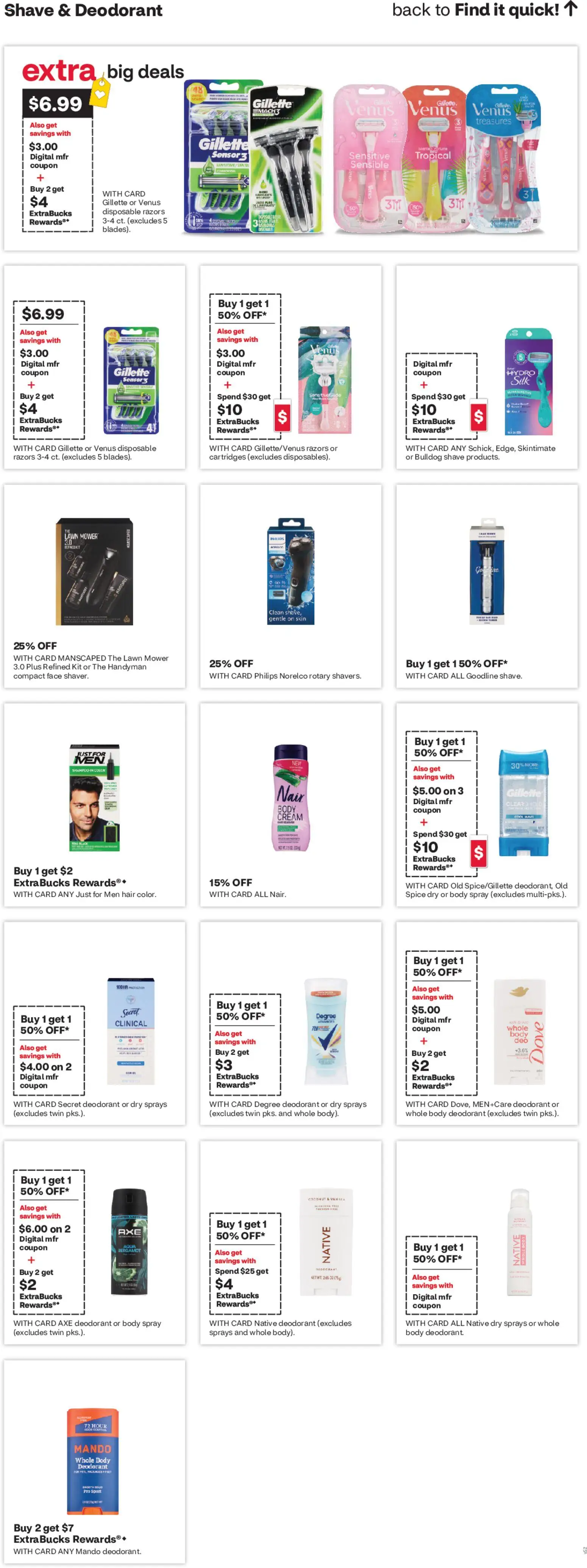 CVS Pharmacy Weekly Ad - CT - valid from 07.06.2026 | Page: 16 | Products: Lawn Mower, Mower, Axe, Deodorant