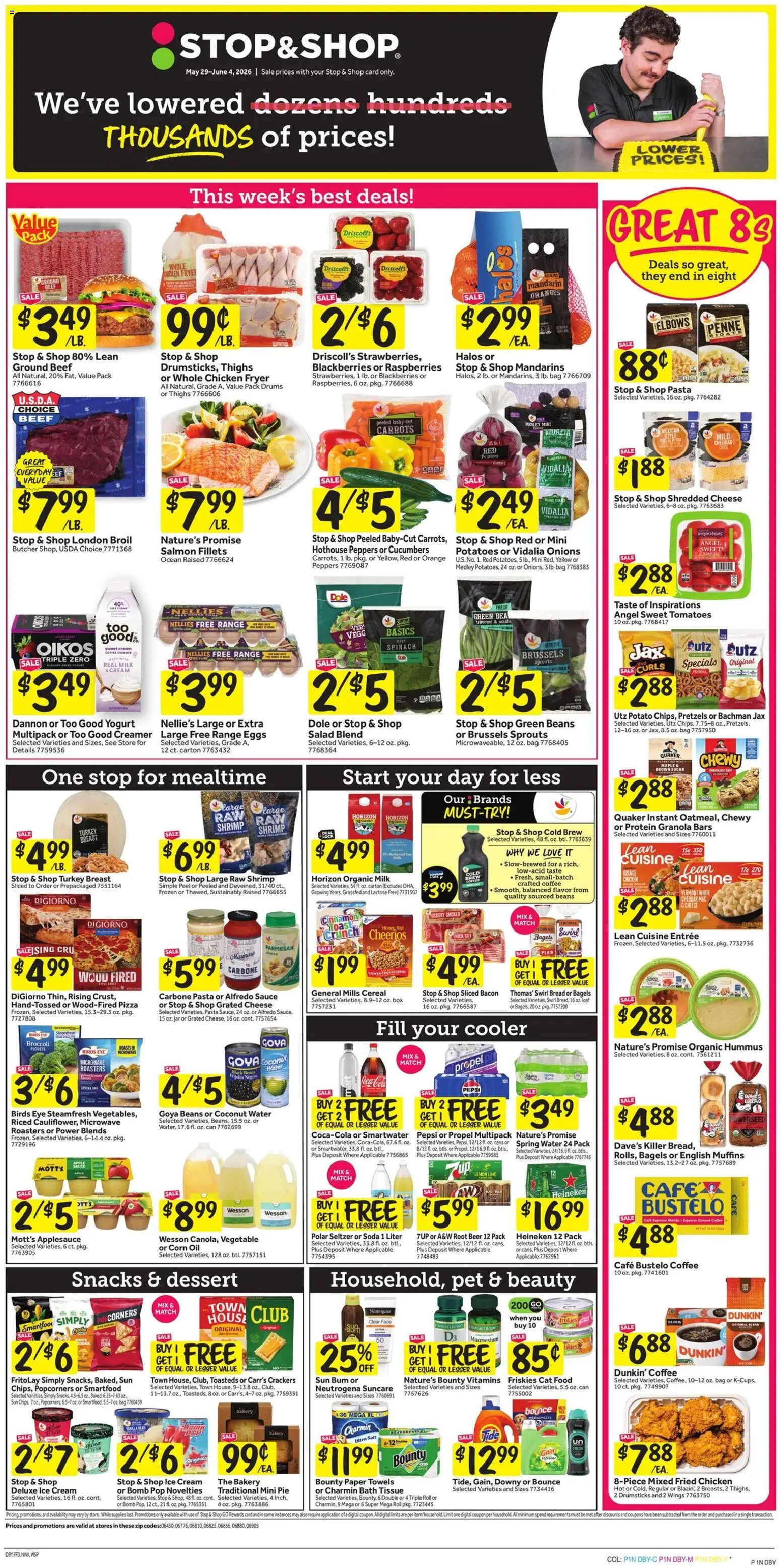 Stop & Shop Weekly Circular - CT - valid from 29.05.2026 | Page: 1 | Products: Broccoli, Beef, Cream, Lemon