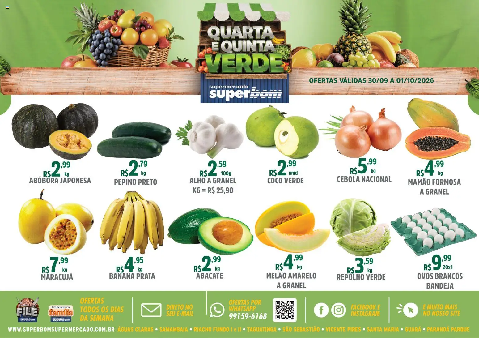 Superbom Folheto - válido de 30/09/2026 | Página: 1 | Produtos: Coco, Maracujá, Repolho, Ovos
