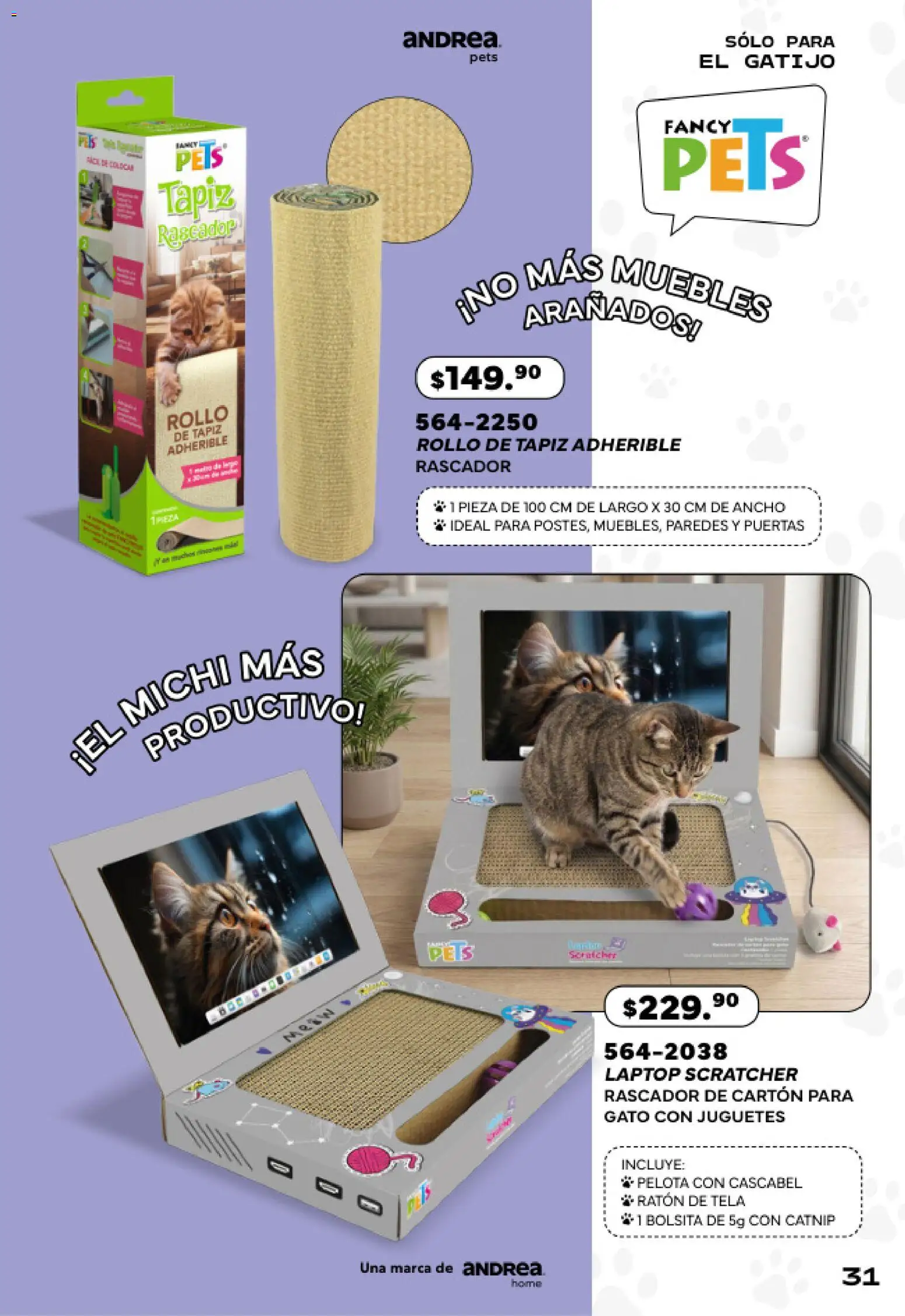 Nuevas ofertas de Andrea válidas en toda la República Mexicana desde el 24.05.2026. ¡Encuentra las mejores ofertas en Andrea catálogo Pets! | Página: 31 | Productos: Pelota