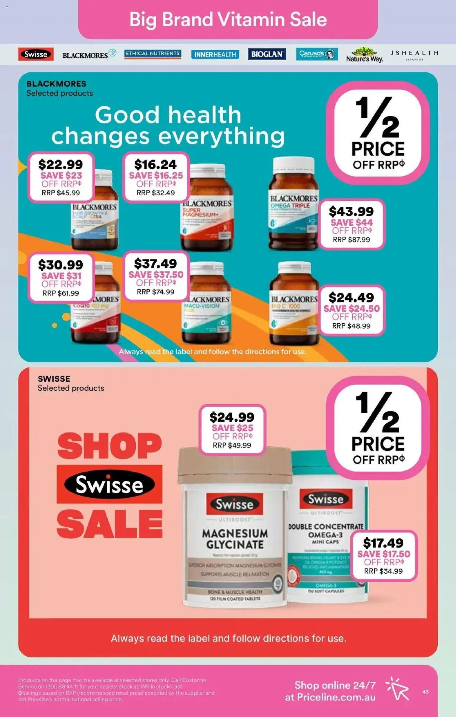Priceline Pharmacy catalogue - valid from 13/08/2026 | Page: 43 | Products: Capsules, Scale, Tablets, Vitamin