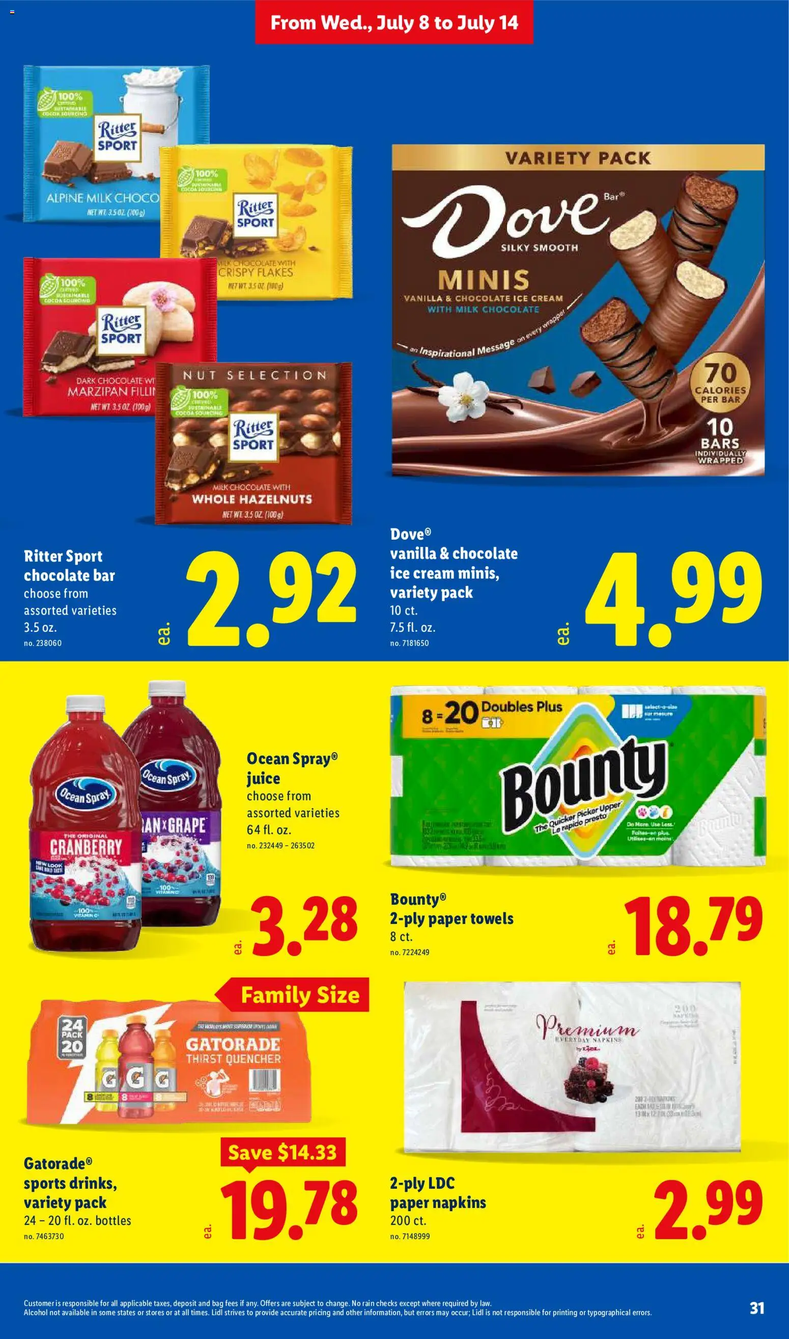 Lidl Weekly Ad - valid from 07/08/2026 | Page: 31 | Products: Juice, Alcohol, Bag, Hazelnuts
