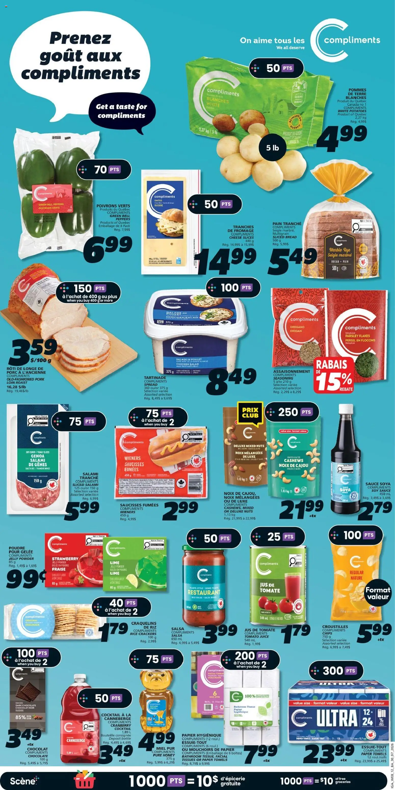 IGA flyer valid from Jul 30, 2026 | Page: 16 | Products: Chips, Nuts, Chicken, Pork