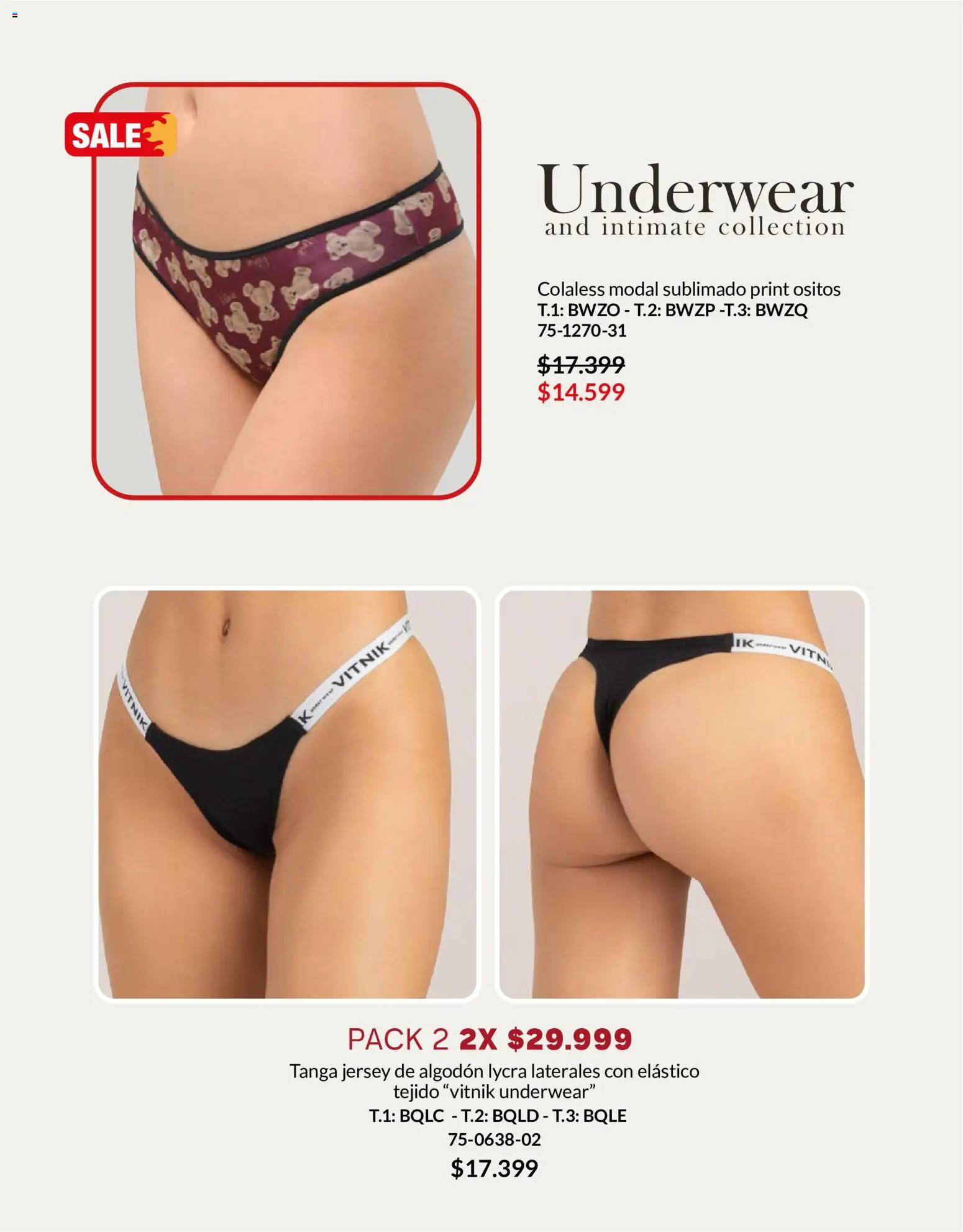 Vitnik - Underwear & Complements │ válido desde el 01/07/2026 | Página: 20 | Productos: Algodón
