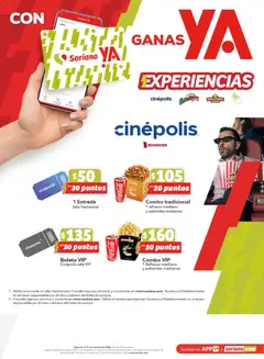 Vista previa de Soriana Mercado - Gratis con puntos Soriana YA, nuevo folleto de la tienda, válido en México a partir del 11/09/2026 | Página: 13 | Productos: Refresco, Palomitas, Sobre, Sala