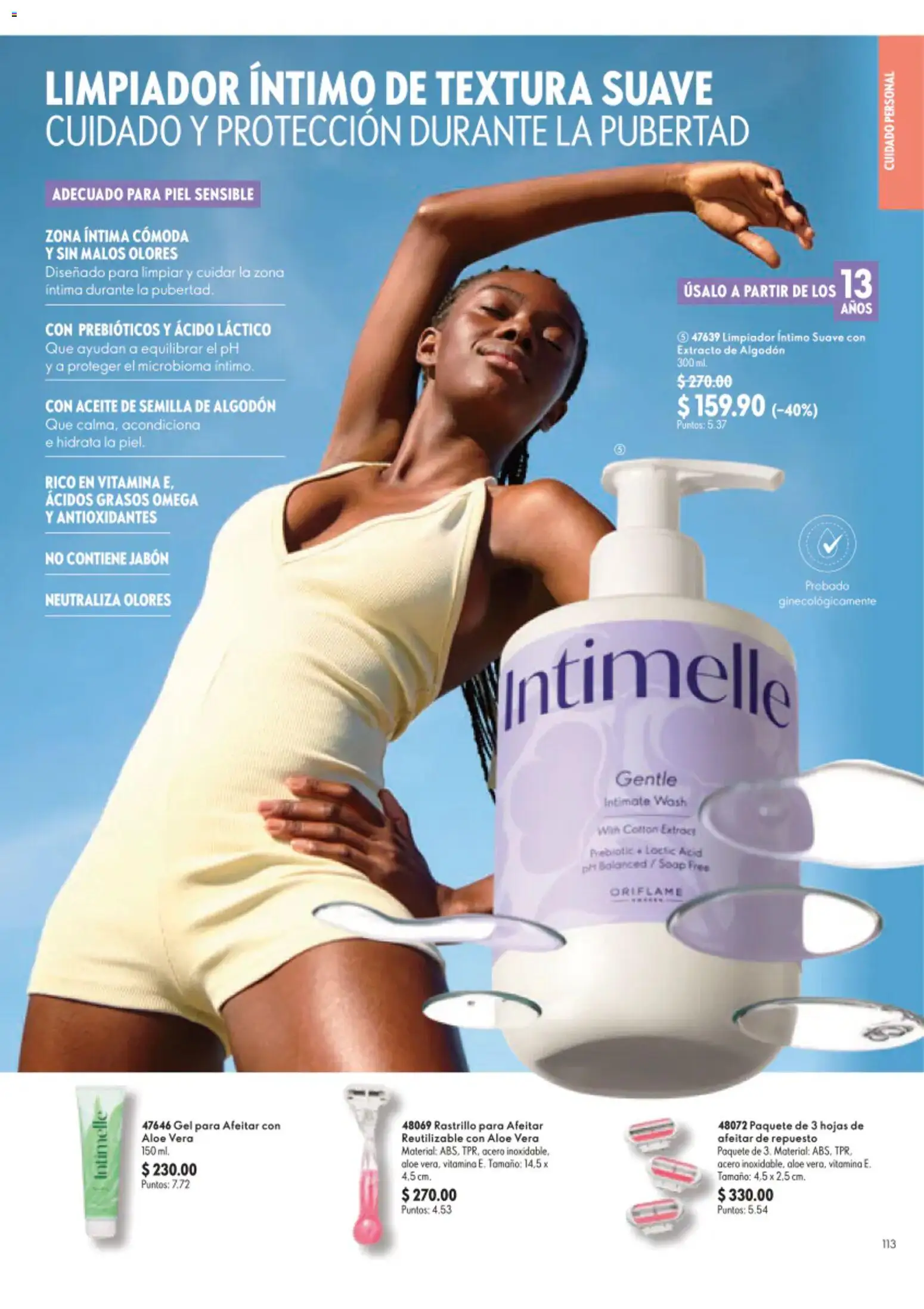 Nuevas ofertas de Oriflame válidas en toda la República Mexicana desde el 22/08/2026. ¡Encuentra las mejores ofertas en Oriflame campaña 12 2026! | Página: 113 | Productos: Rastrillo, Aceite, Algodón, Jabón