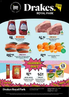 Preview of Drakes Royal Park - valid from 16/09/2026 | Page: 2 | Products: Pork, Mandarins, Salmon, Fanta