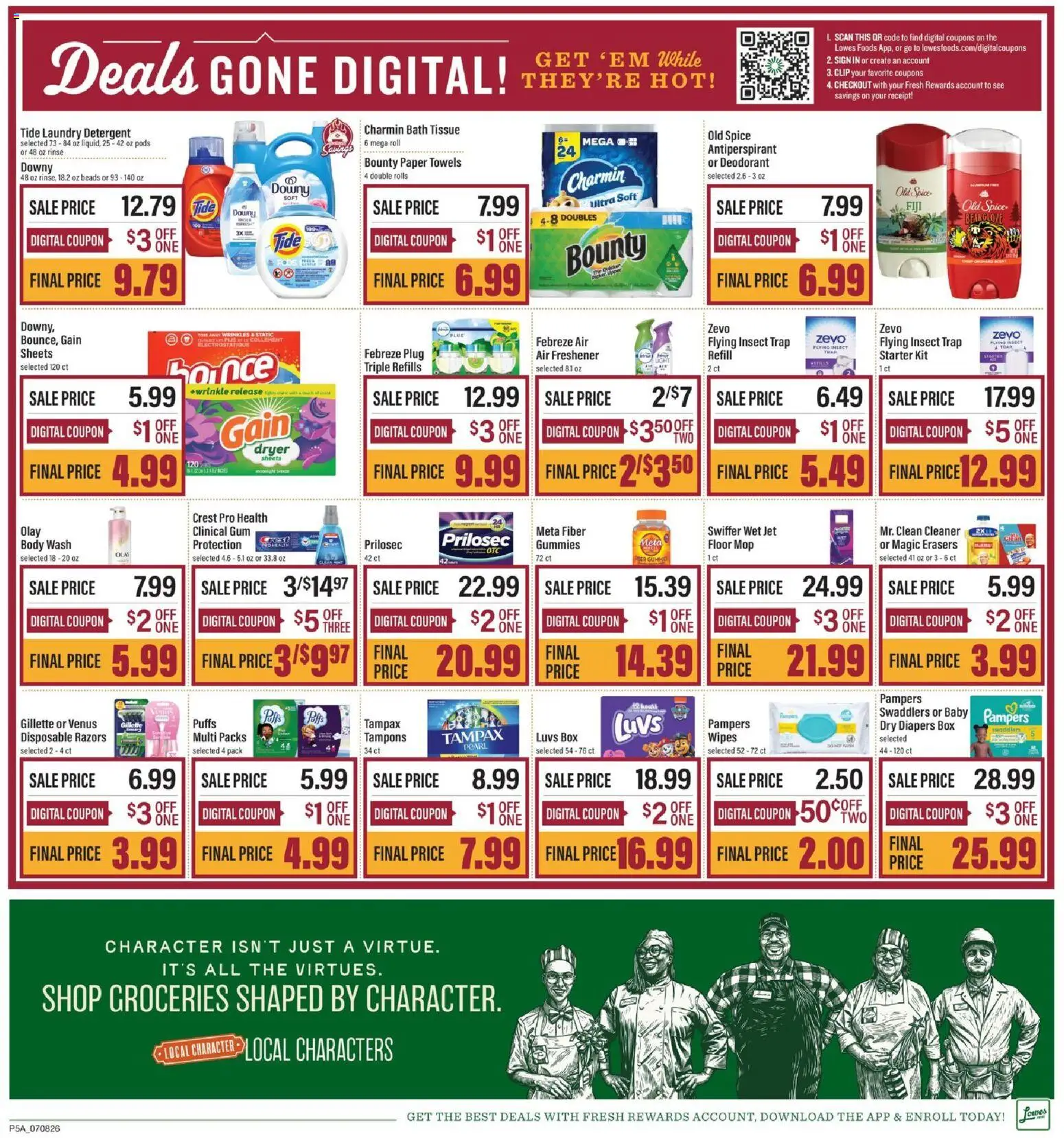 Lowes Foods Weekly Ad - valid from 07/08/2026 | Page: 8 | Products: Bath, Deodorant, Body Wash, Starter
