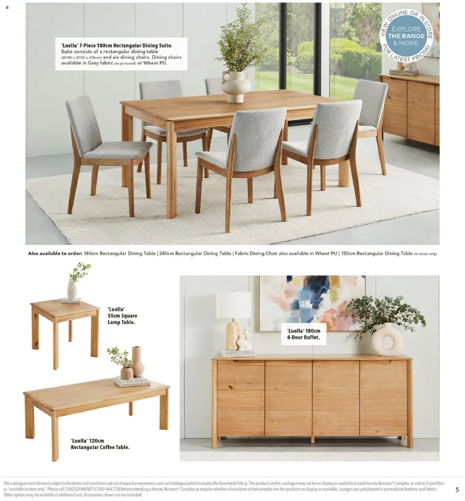 Harvey Norman catalogue - valid from 12.02.2026 | Page: 5 | Products: Table, Chair, Accessories, Wheat