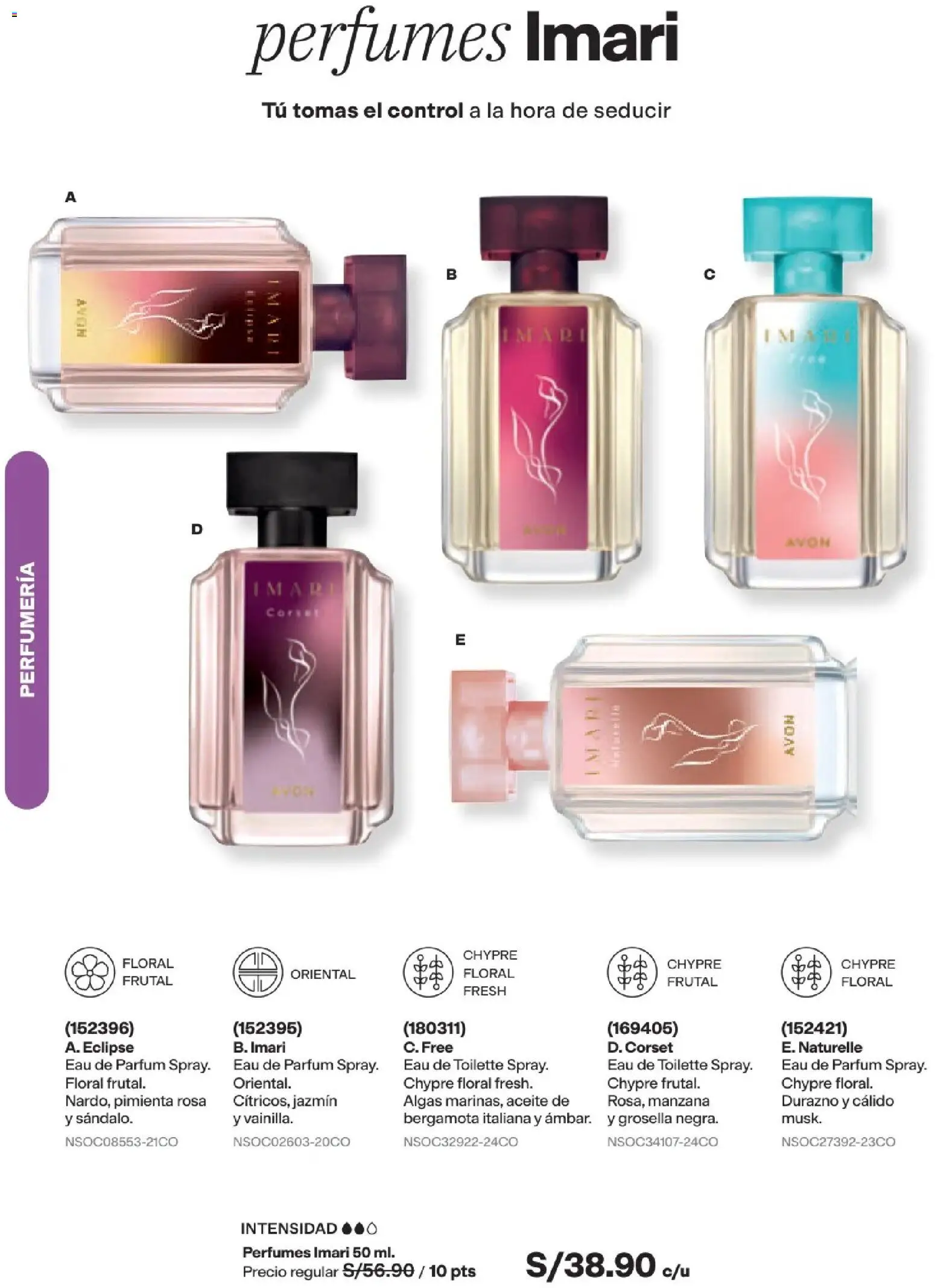 Catálogo Avon válido desde 29/08/2026 | Página: 83 | Productos: Perfumes, Aceite, EAU de Toilette