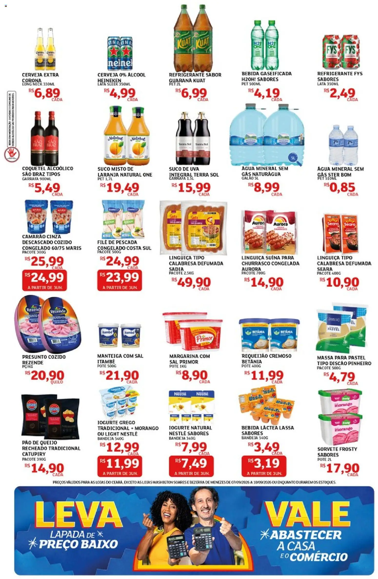 Assaí Atacadista Folheto - válido de 07/09/2026 | Página: 3 | Produtos: Linguiça, Catupiry, Heineken, Pão de queijo