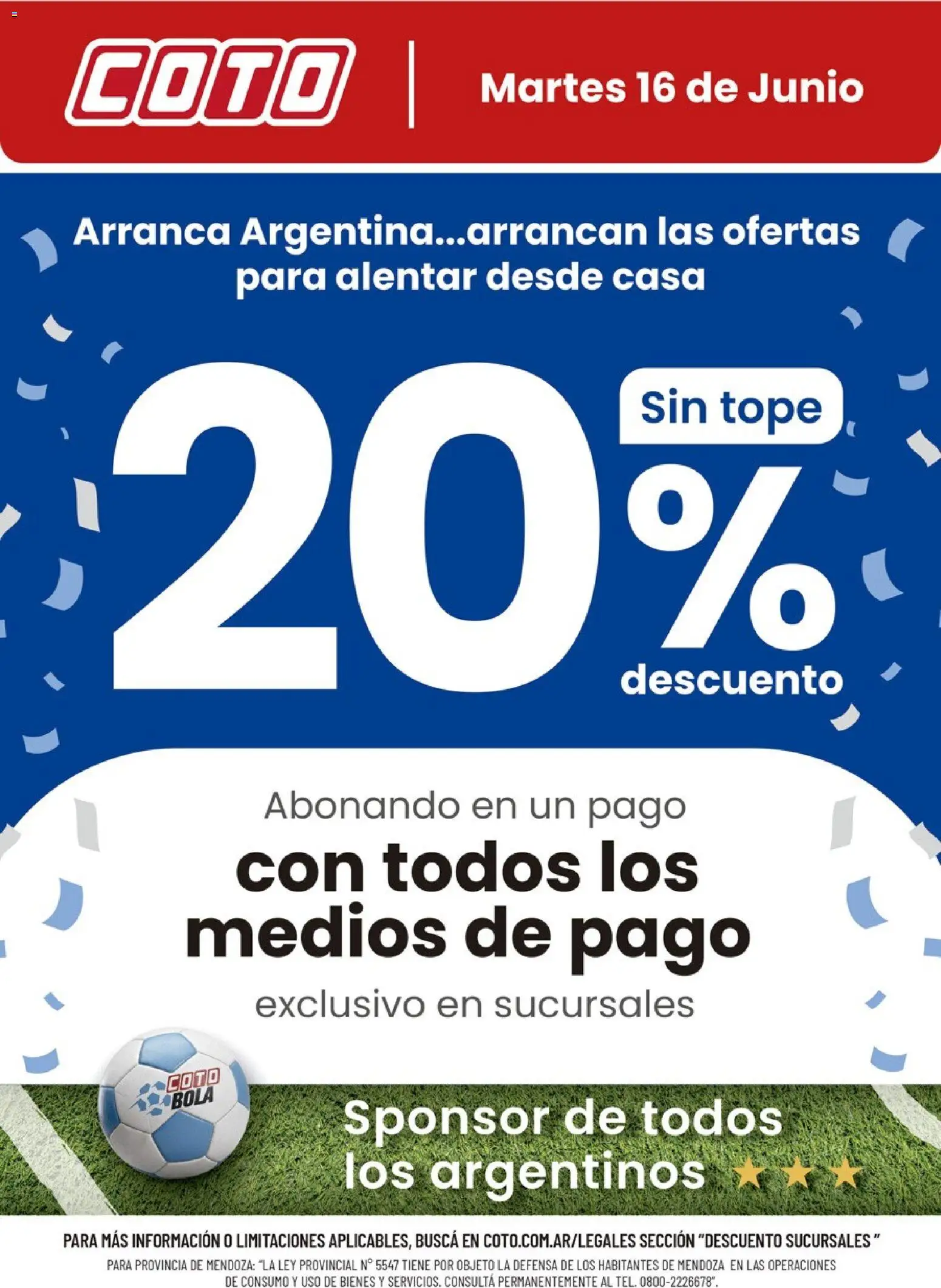 Coto - Descuento Sucursales │ válido desde el 16.06.2026 | Página: 1