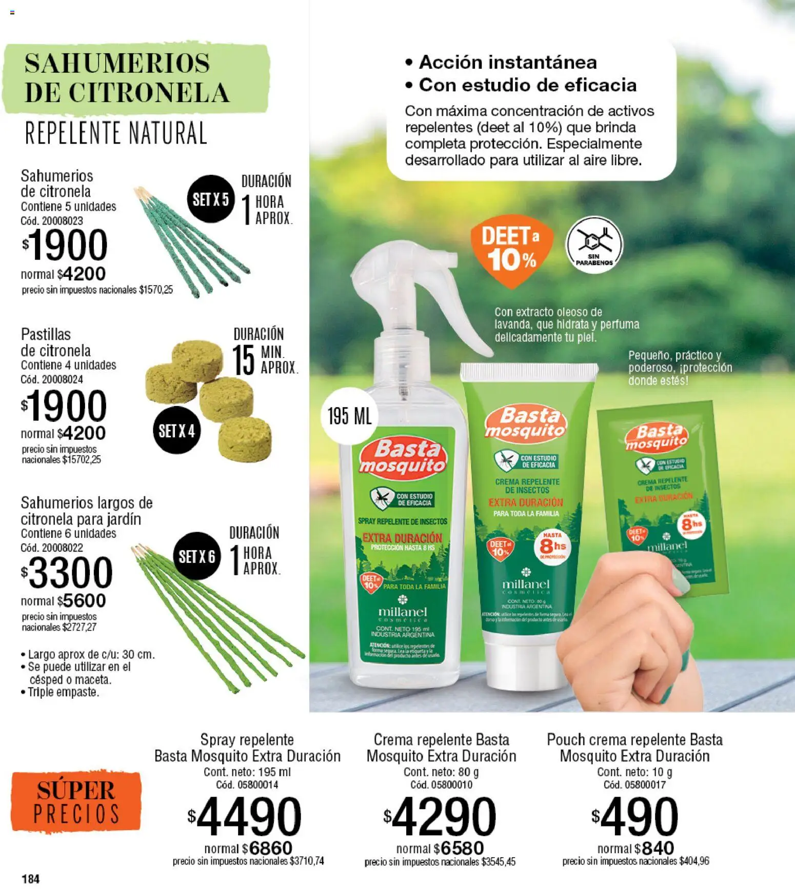 Millanel - Catálogo │ válido desde el 20/07/2026 | Página: 208 | Productos: Repelente, Citronela, Crema