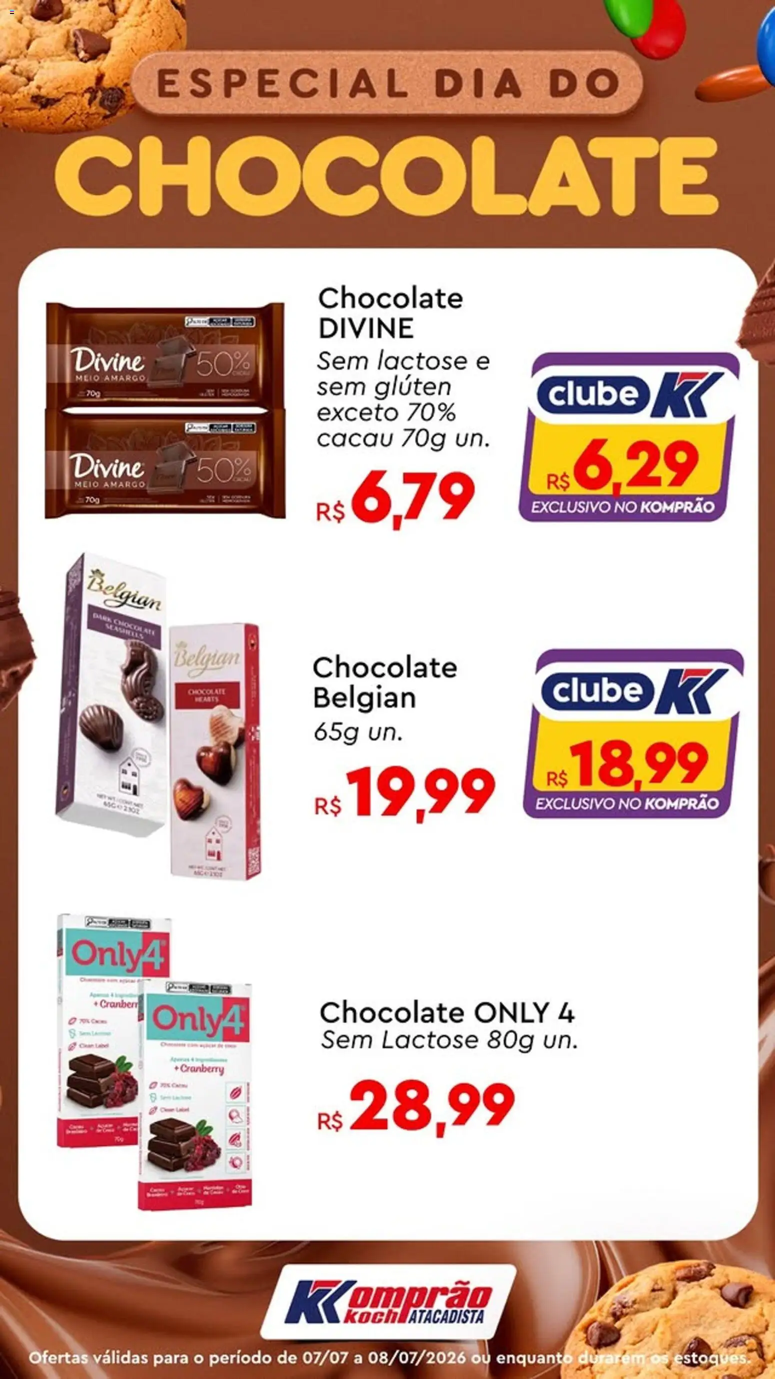 Komprao Atacadista Folheto - válido de 07/07/2026 | Página: 3 | Produtos: Cranberry, Chocolate