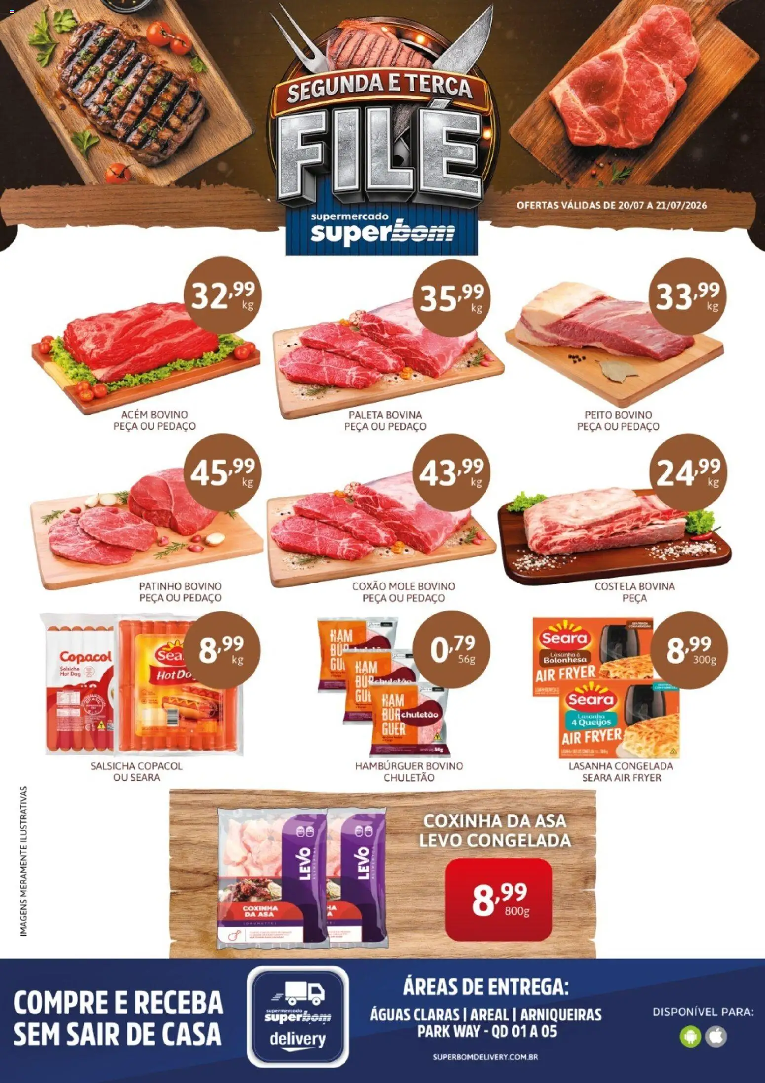 Superbom Folheto - válido de 20/07/2026 | Página: 1 | Produtos: Air fryer, Acém, Lasanha, Chuletão