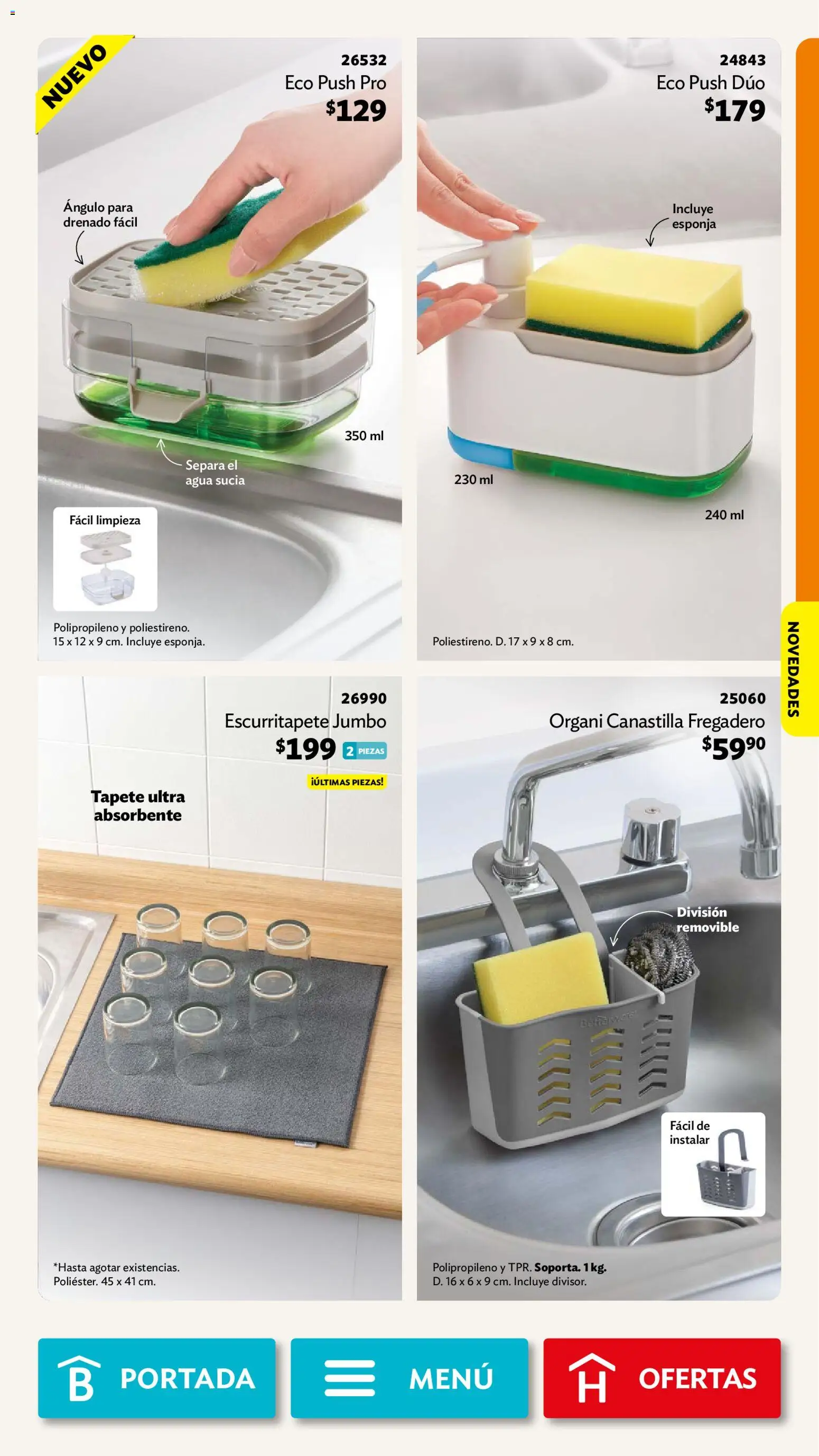 Nuevas ofertas de Betterware válidas en toda la República Mexicana desde el 31/08/2026. ¡Encuentra las mejores ofertas en Betterware campaña 9 2026! | Página: 31 | Productos: Esponja, Agua, Tapete
