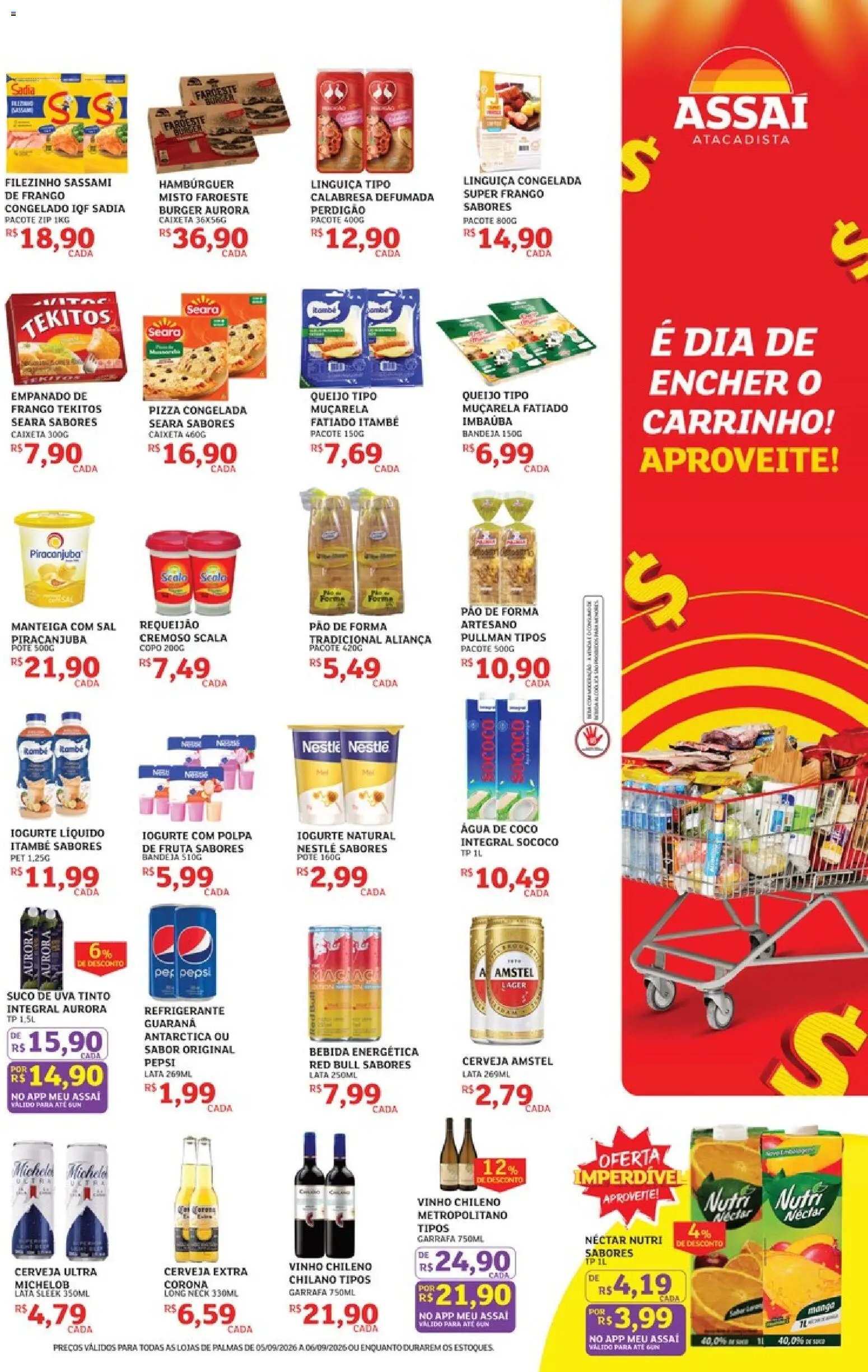 Assaí Atacadista Folheto - válido de 05/09/2026 | Página: 3 | Produtos: Água de coco, Guaraná, Bebida energética, Iogurte natural
