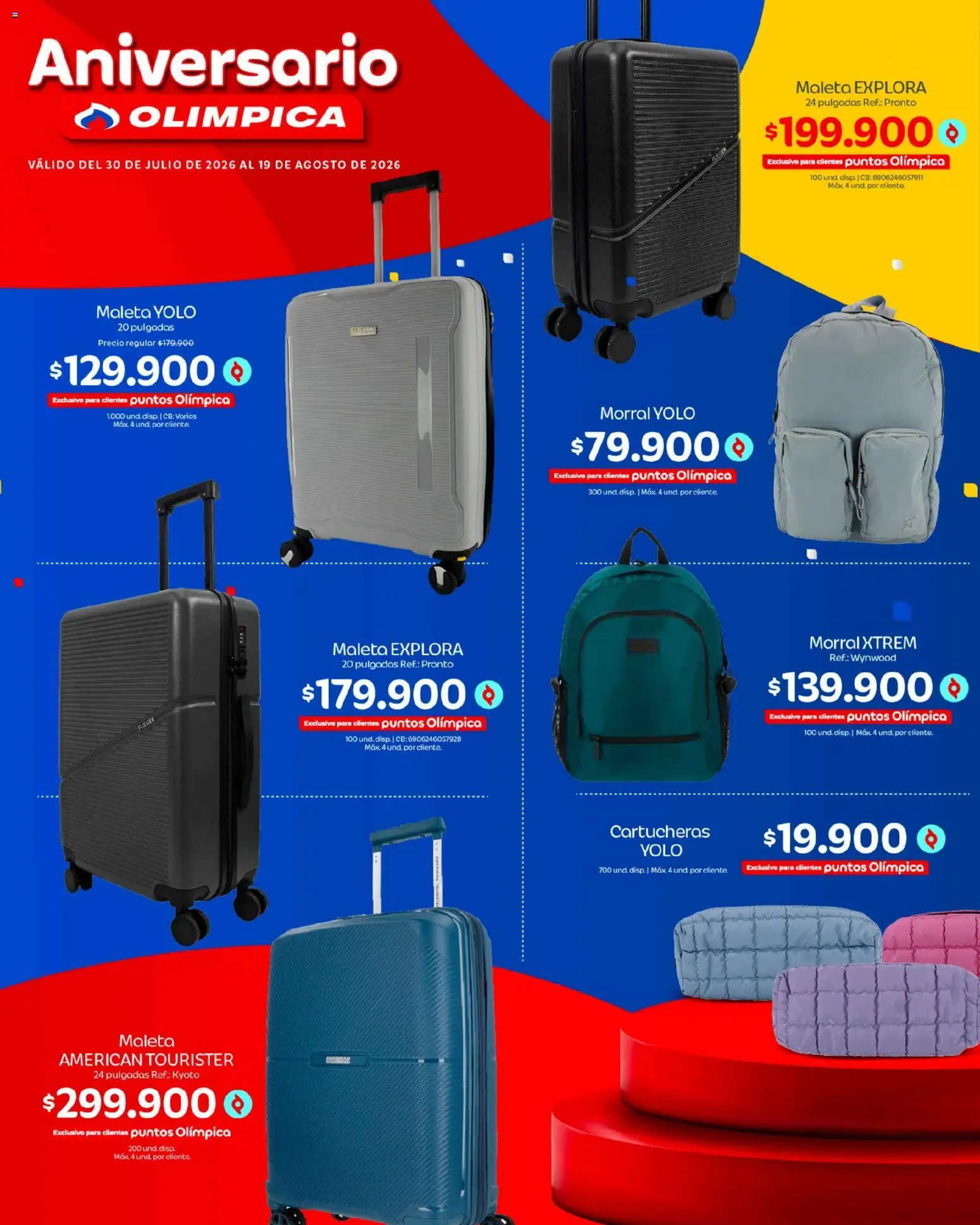 Olímpica revista - valida desde el 30/07/2026 | Página: 10 | Productos: Maleta, Morral