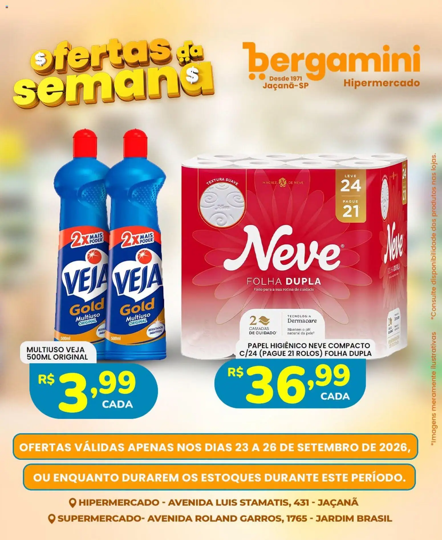 Supermercado Bergamini Folheto - válido de 23/09/2026 | Página: 8 | Produtos: Papel higiênico