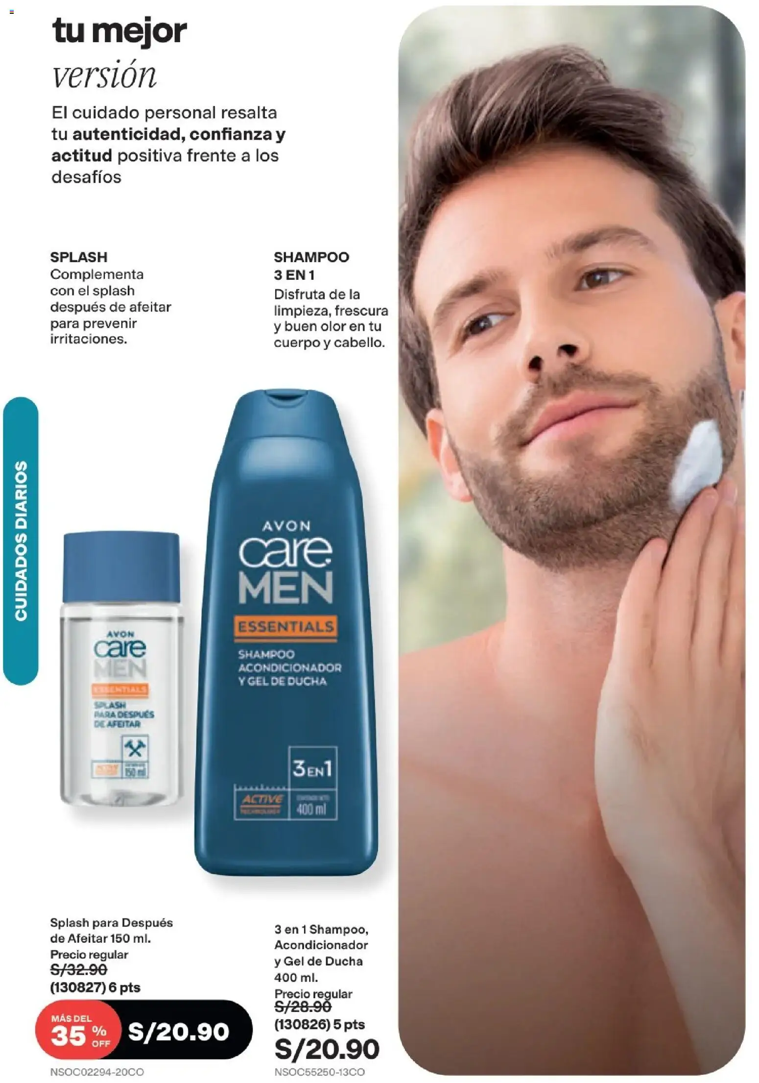 Catálogo Avon válido desde 15/09/2026 | Página: 147 | Productos: Shampoo, Acondicionador, Gel de ducha, Ducha